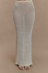 Reagan Knit Maxi Skirt - White