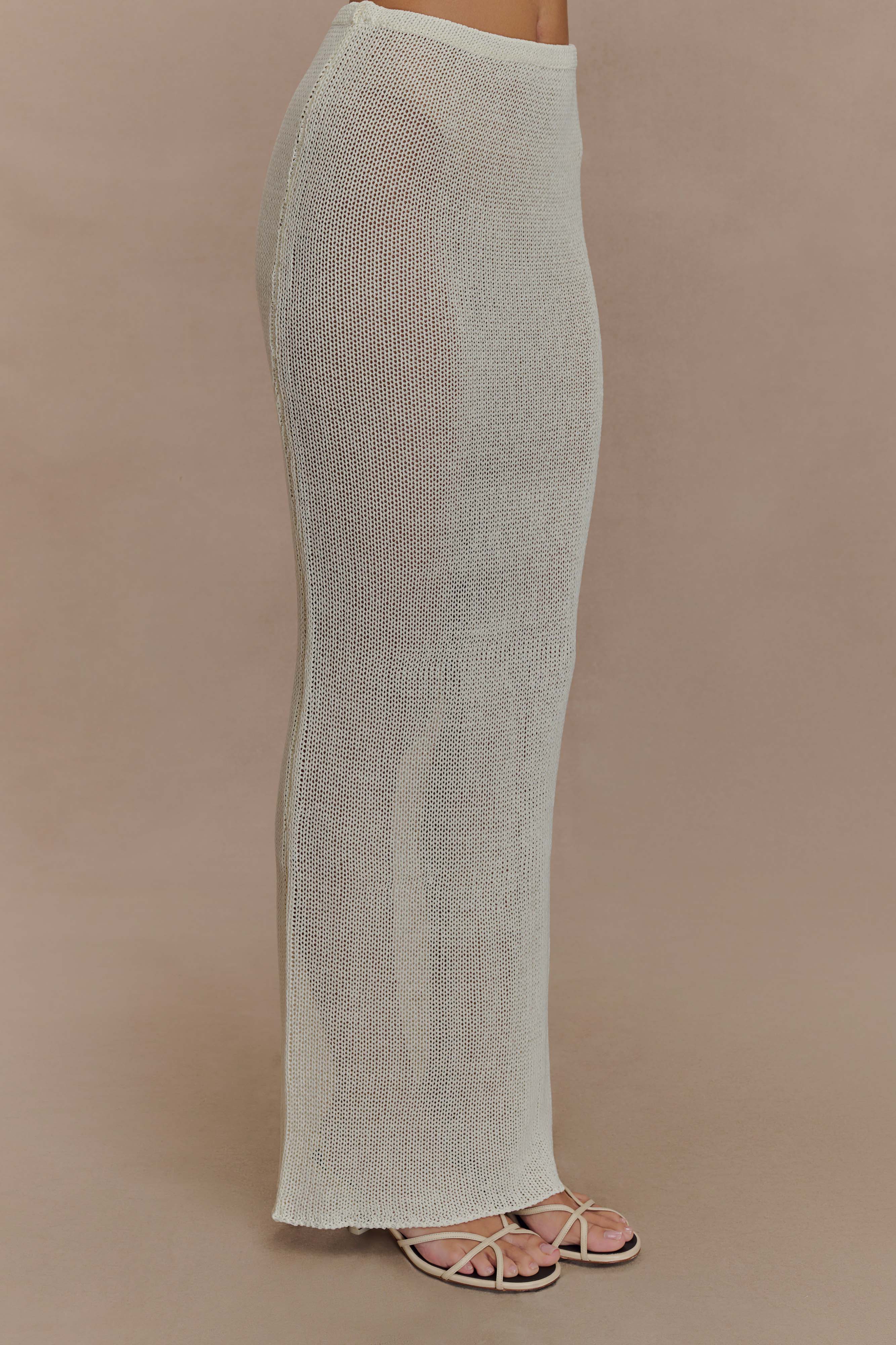 Reagan Knit Maxi Skirt - White