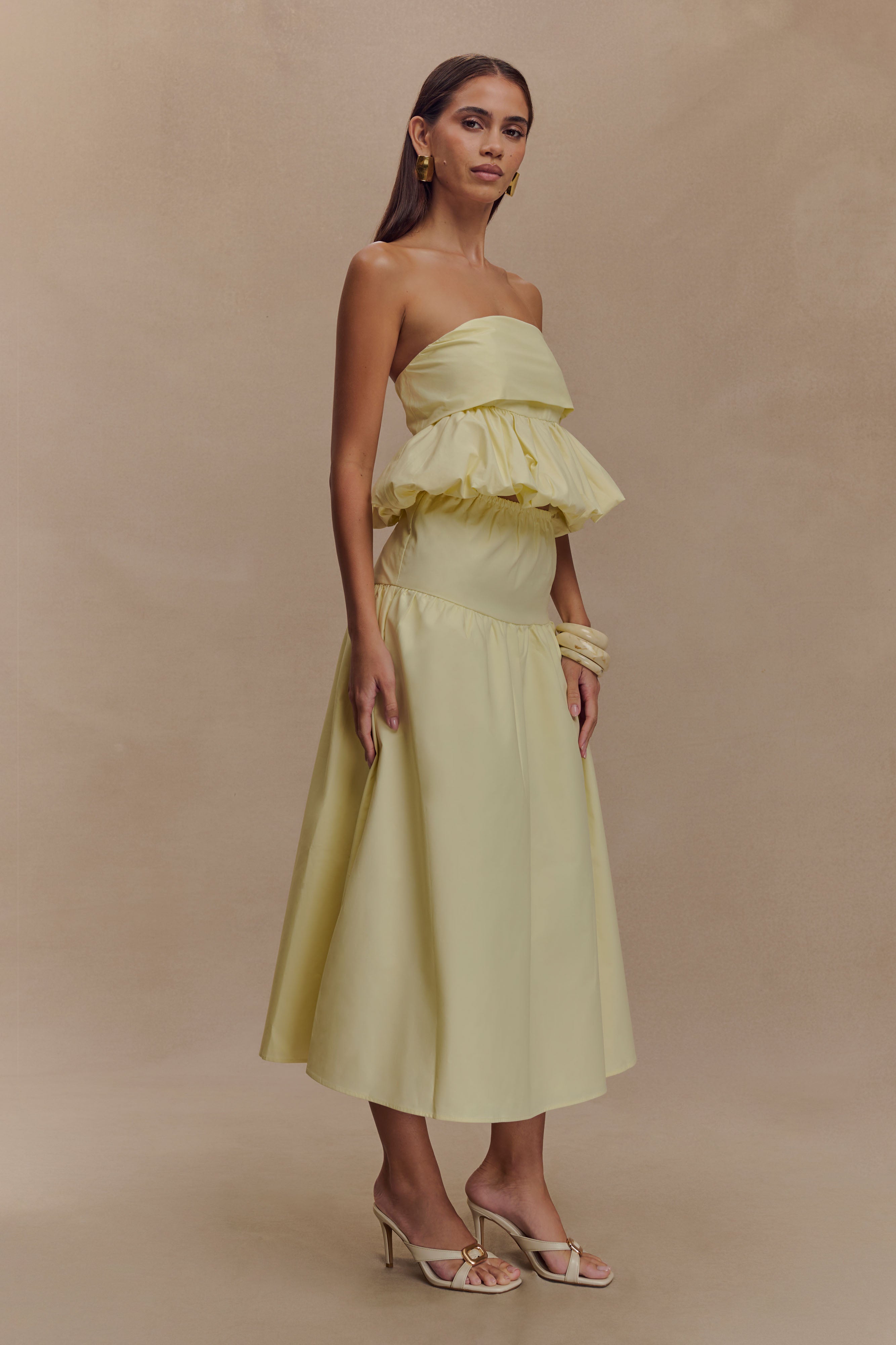 Amirah Midi Skirt - Lemon
