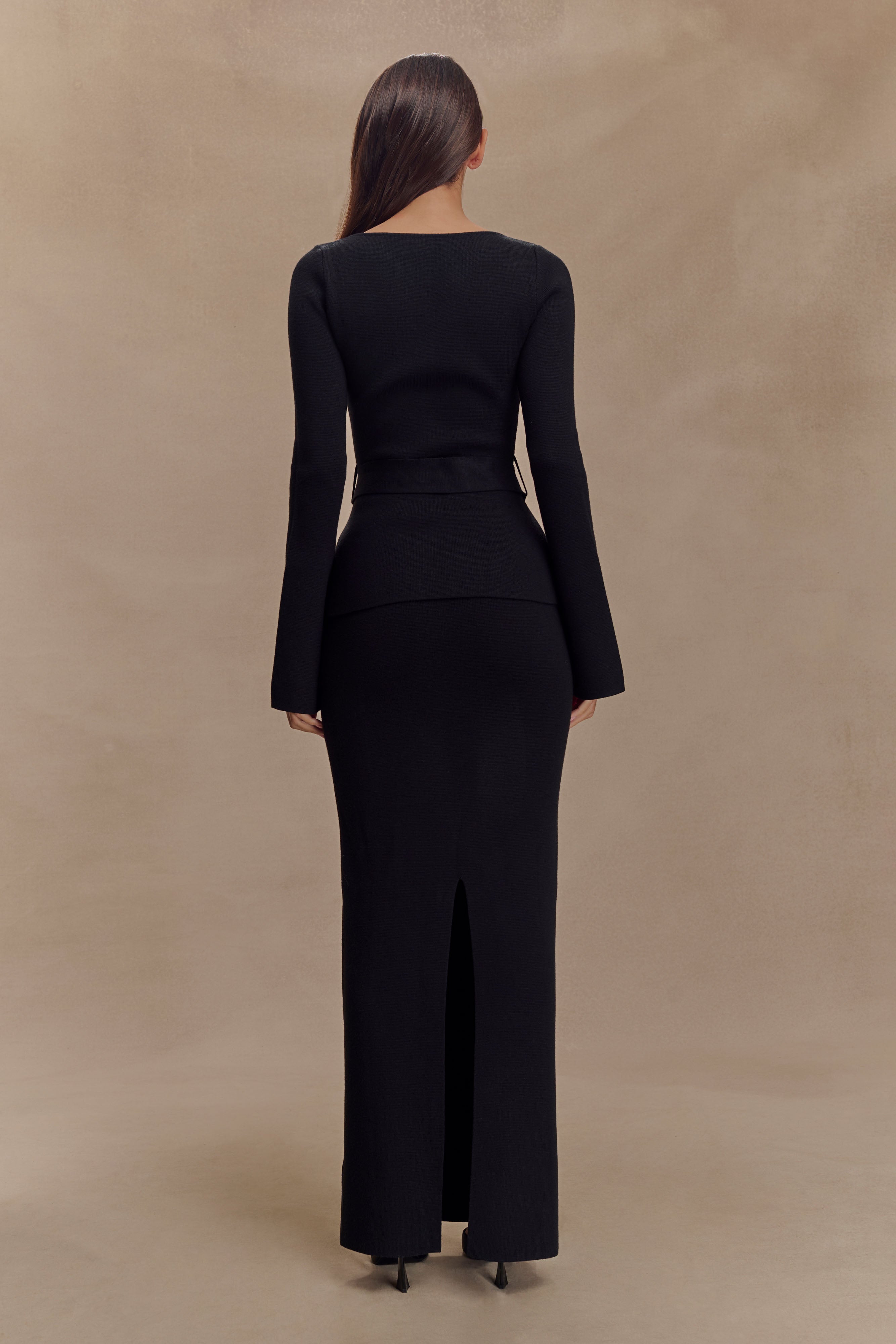 Kyle Knit Maxi Skirt - Black