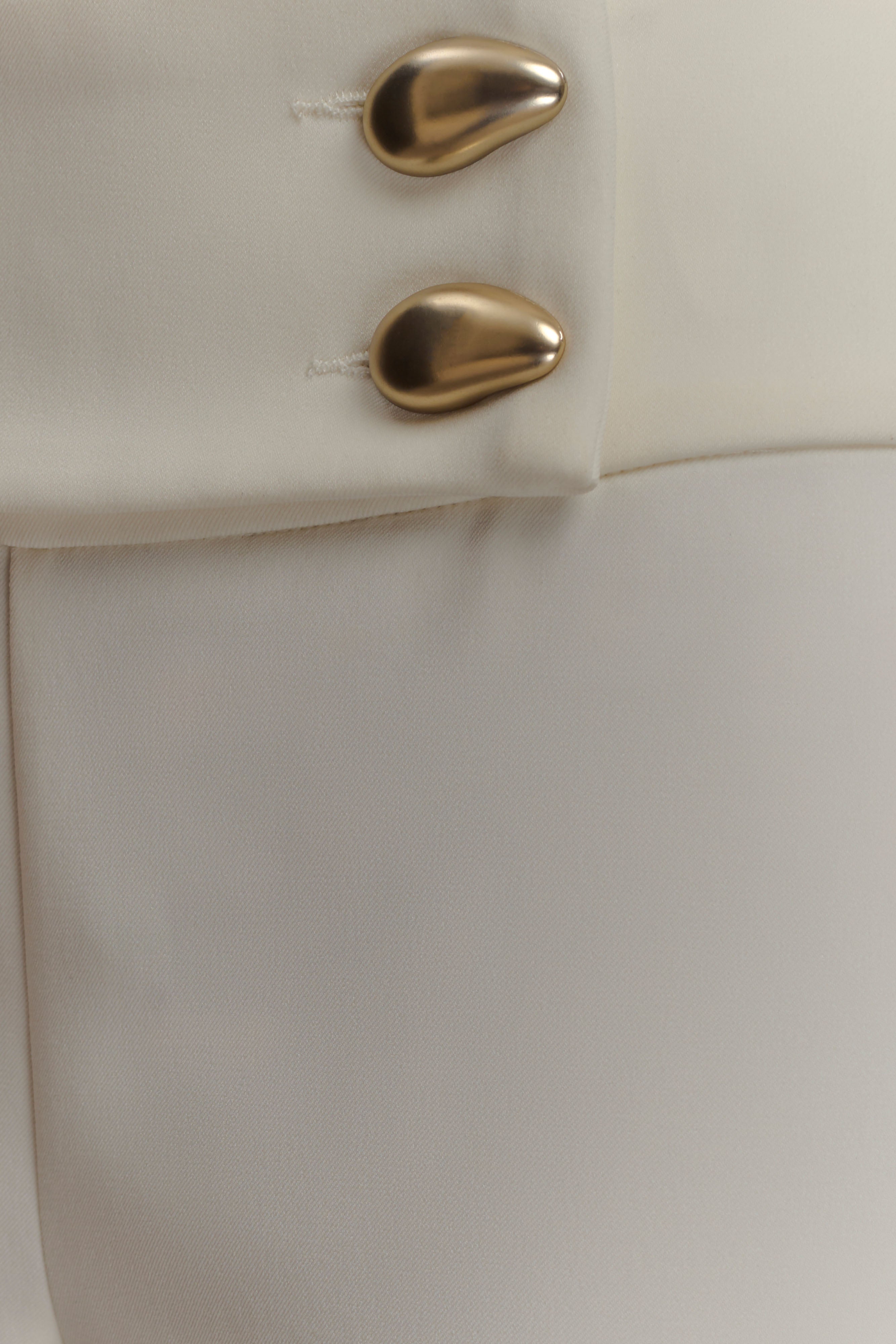 Lindie Straight Leg Suiting Pants - Ivory