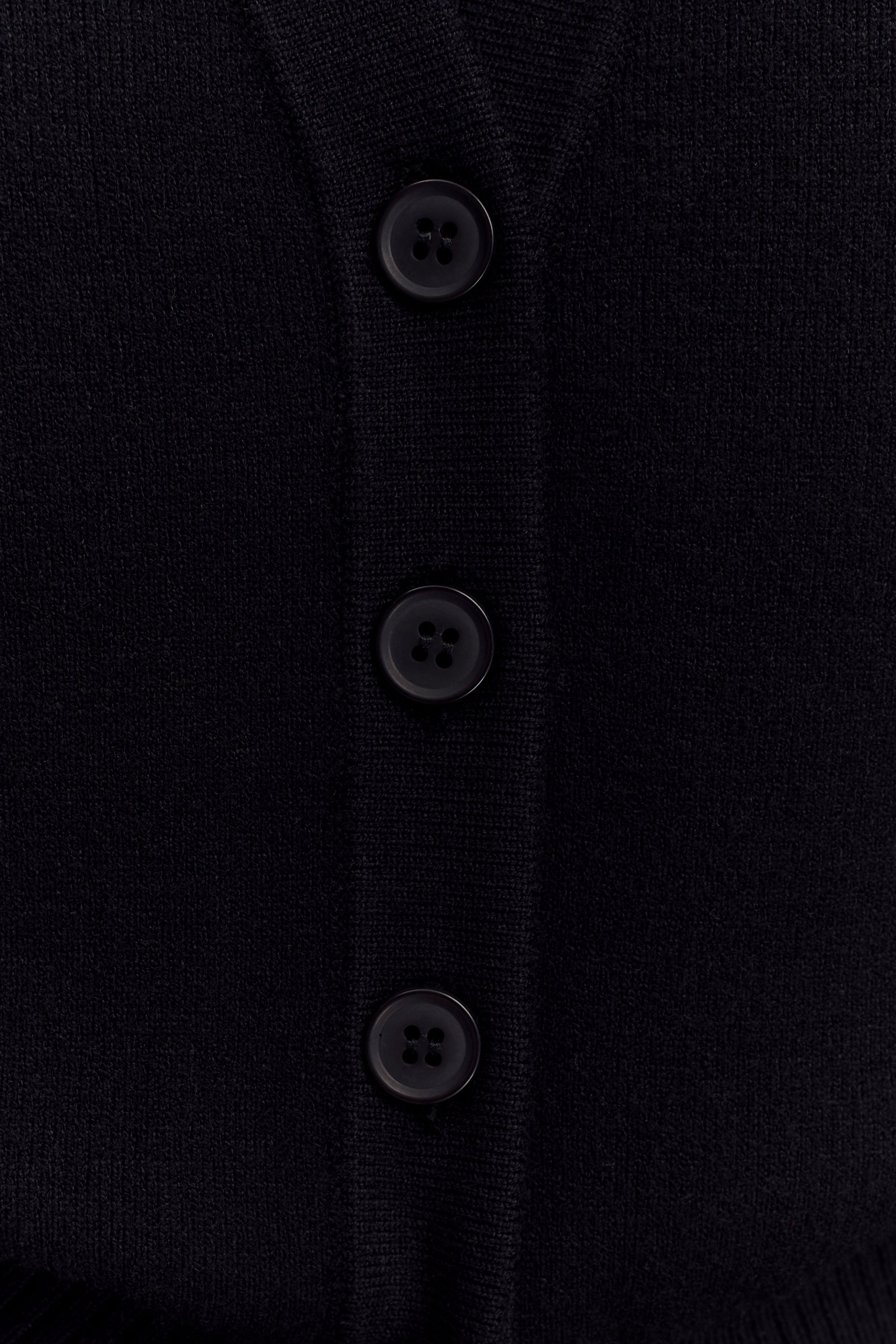 Alexia Buttoned Oversized Cardigan - Black