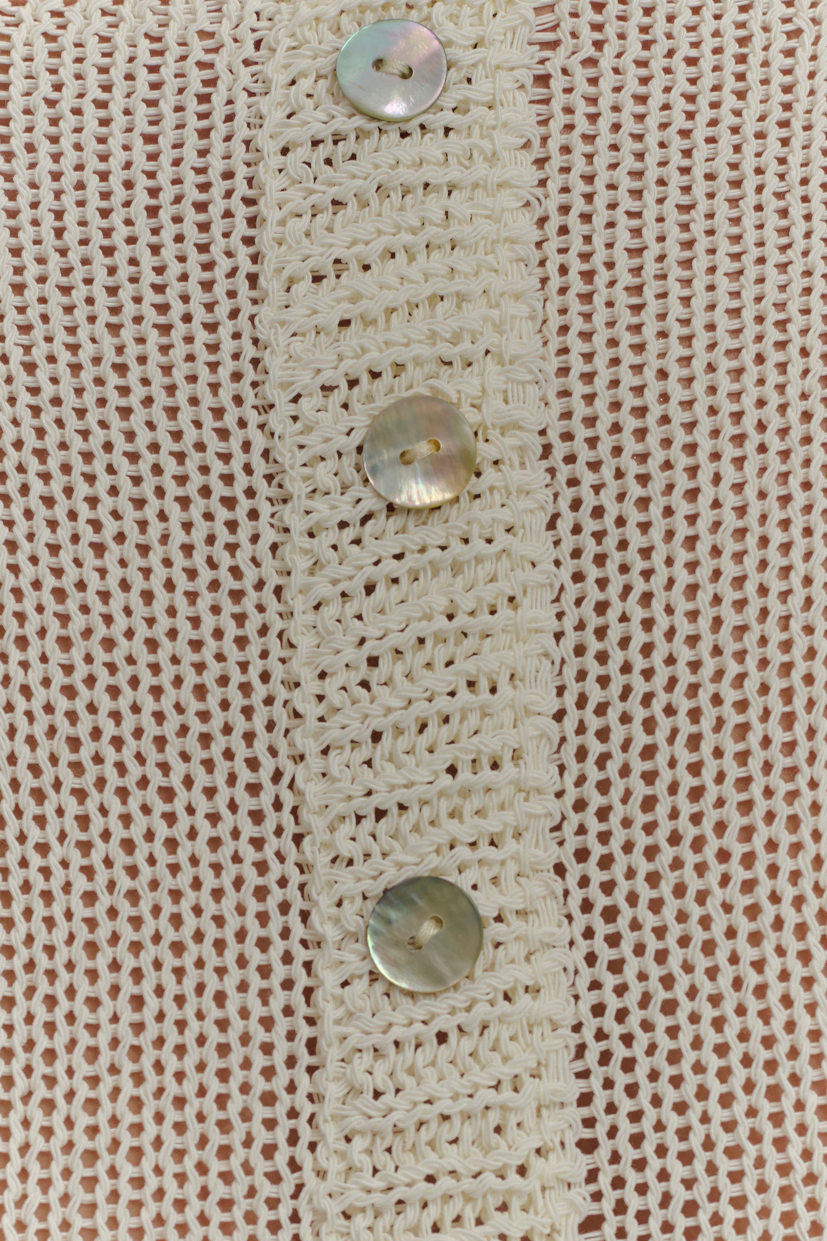 Eleanor Knit Frill Cardigan - White