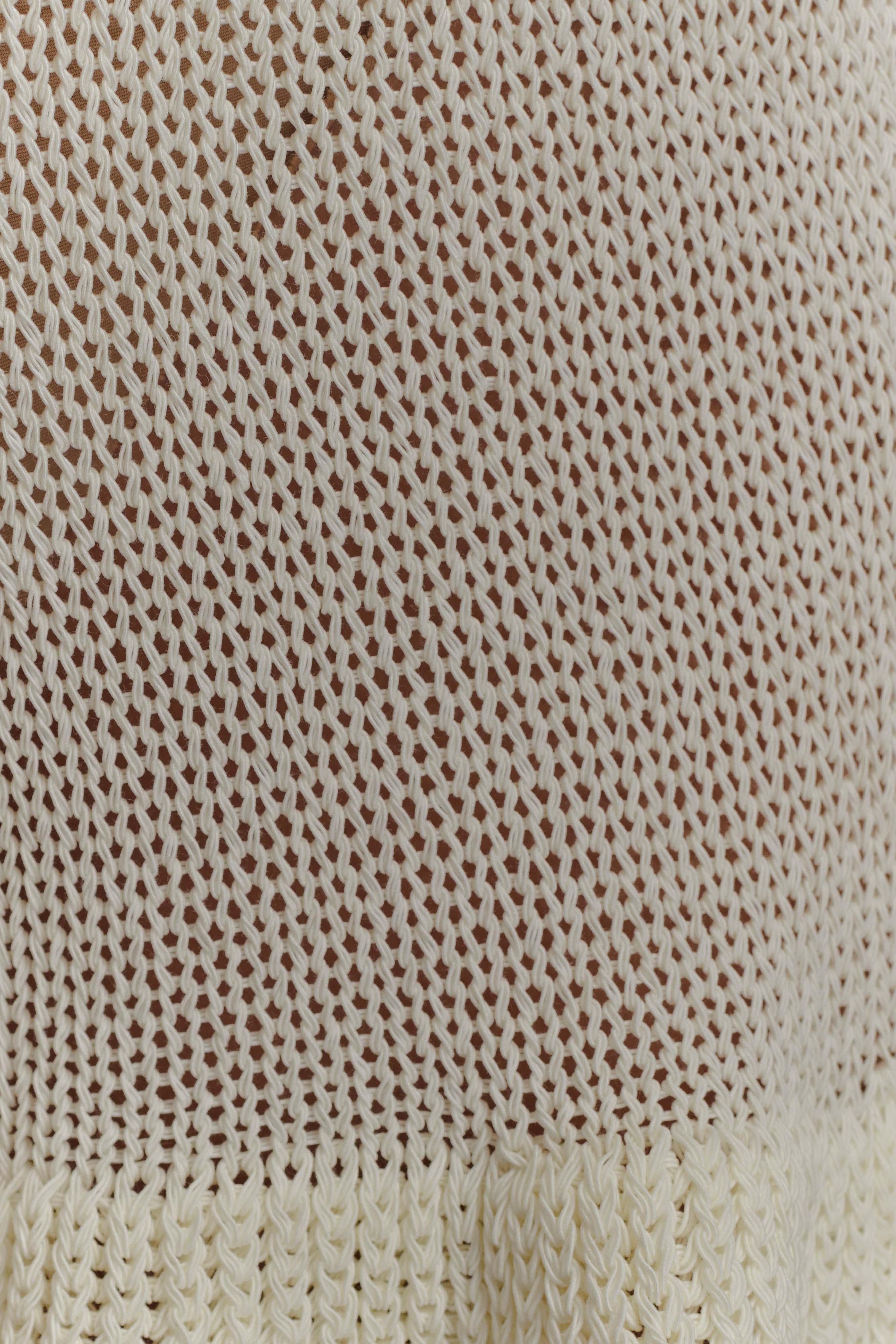 Eleanor Knit Frill Shorts - White