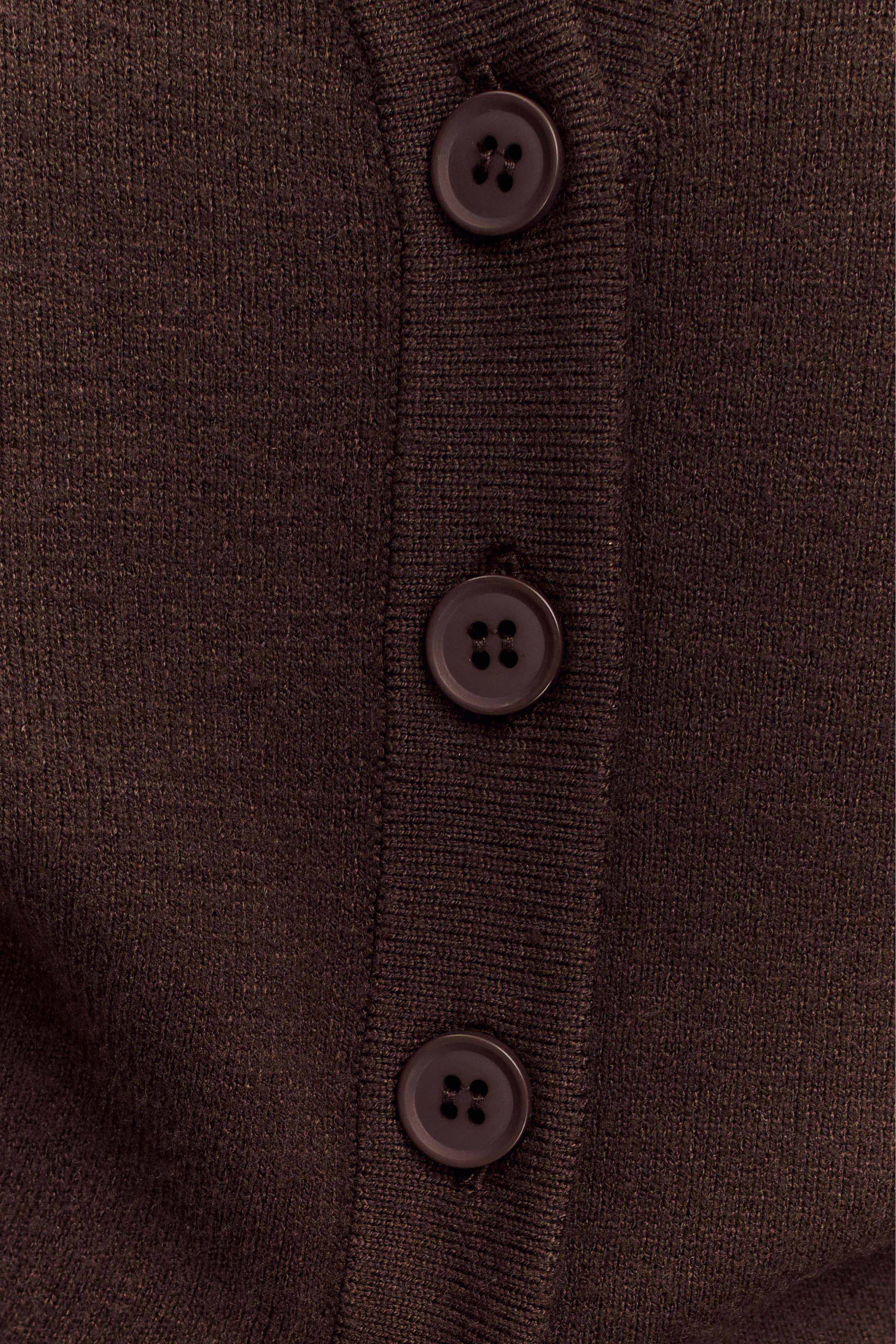 Alexia Buttoned Oversized Cardigan - Dark Chocolate