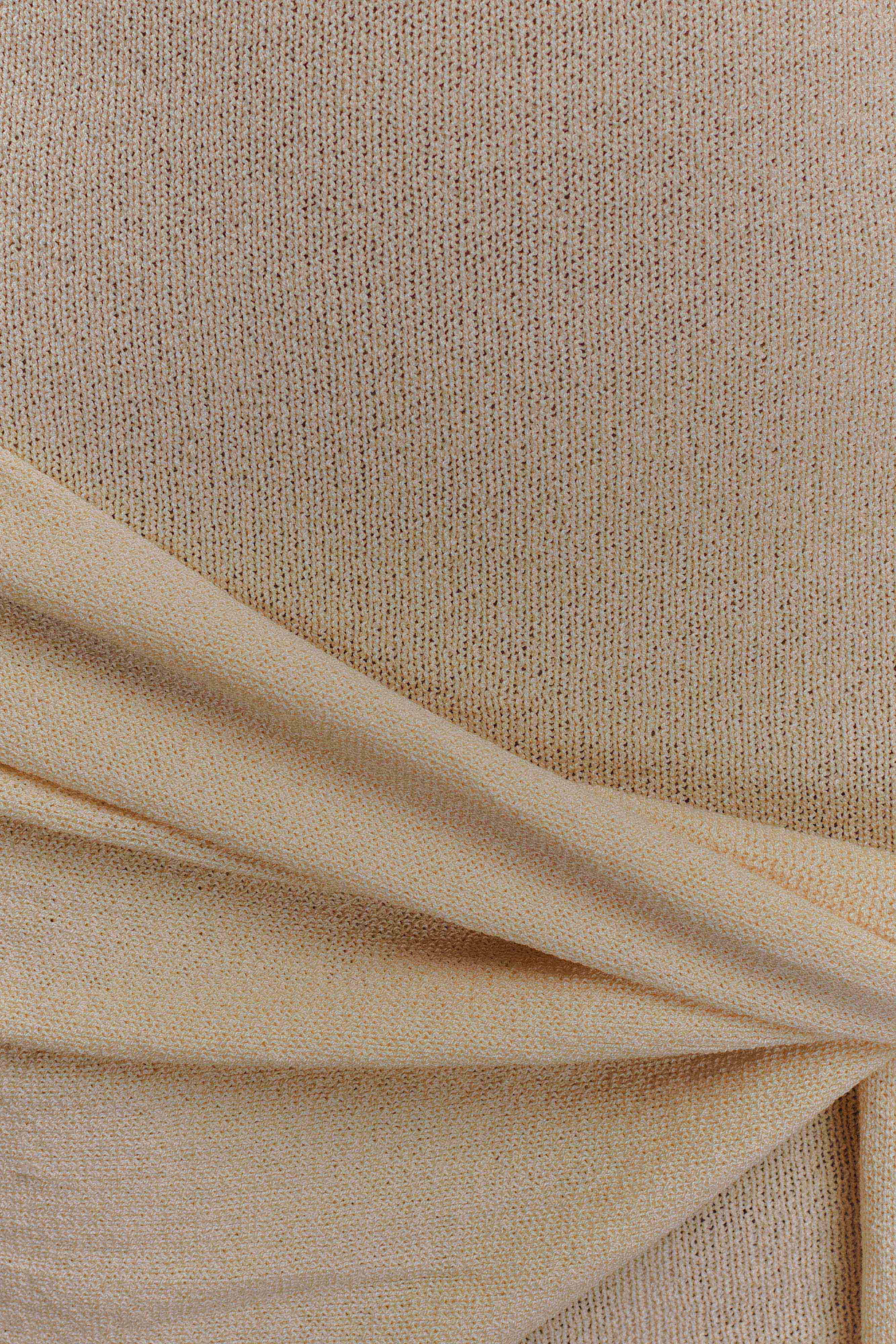 Taron Knit Mini Dress With Scarf - Cream