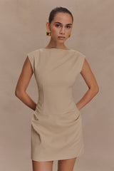 Doris Sleeveless Mini Dress - Camel
