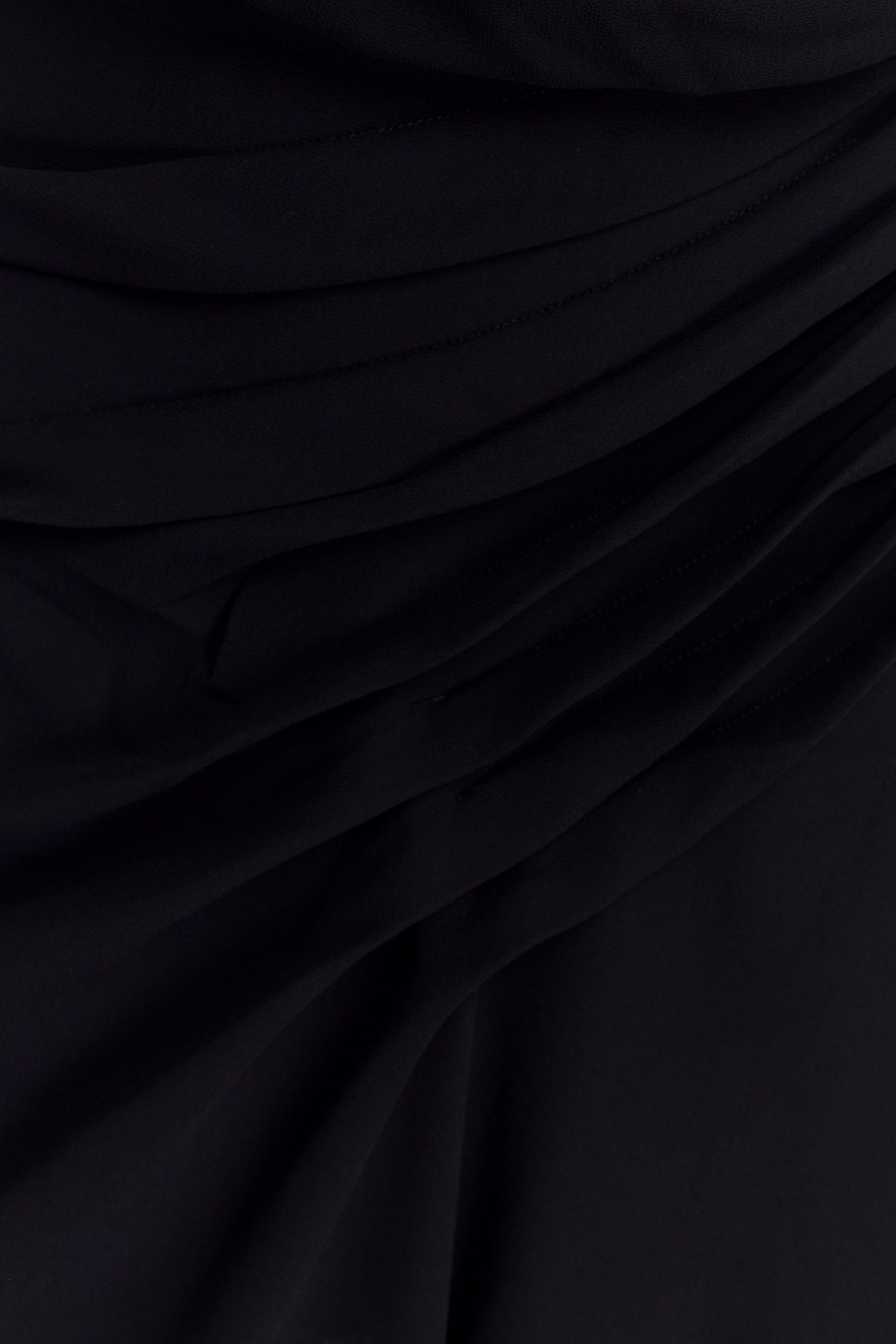 Oria Chiffon Mini Dress - Black