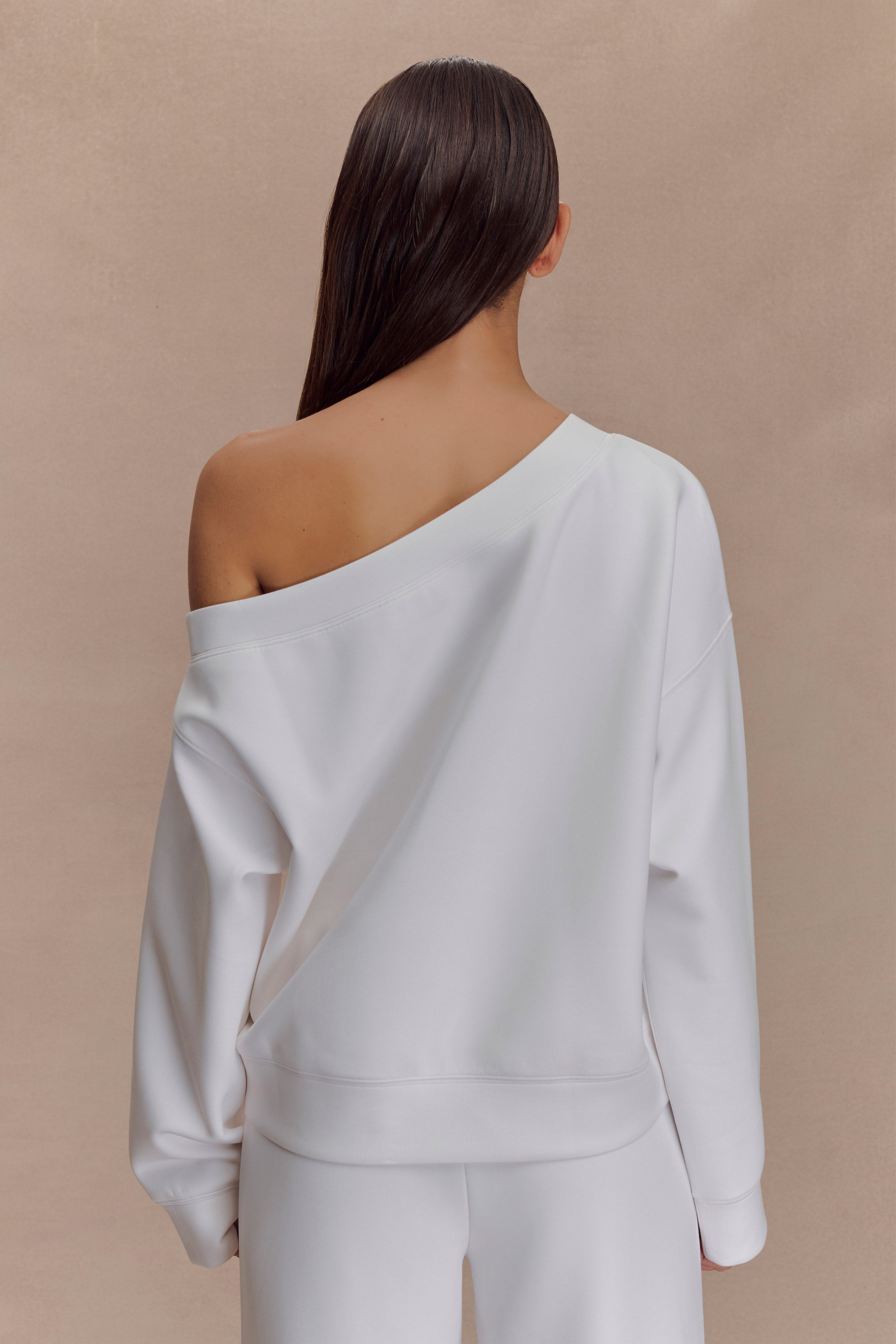 Aiden Slouchy Crew Jumper - Ivory