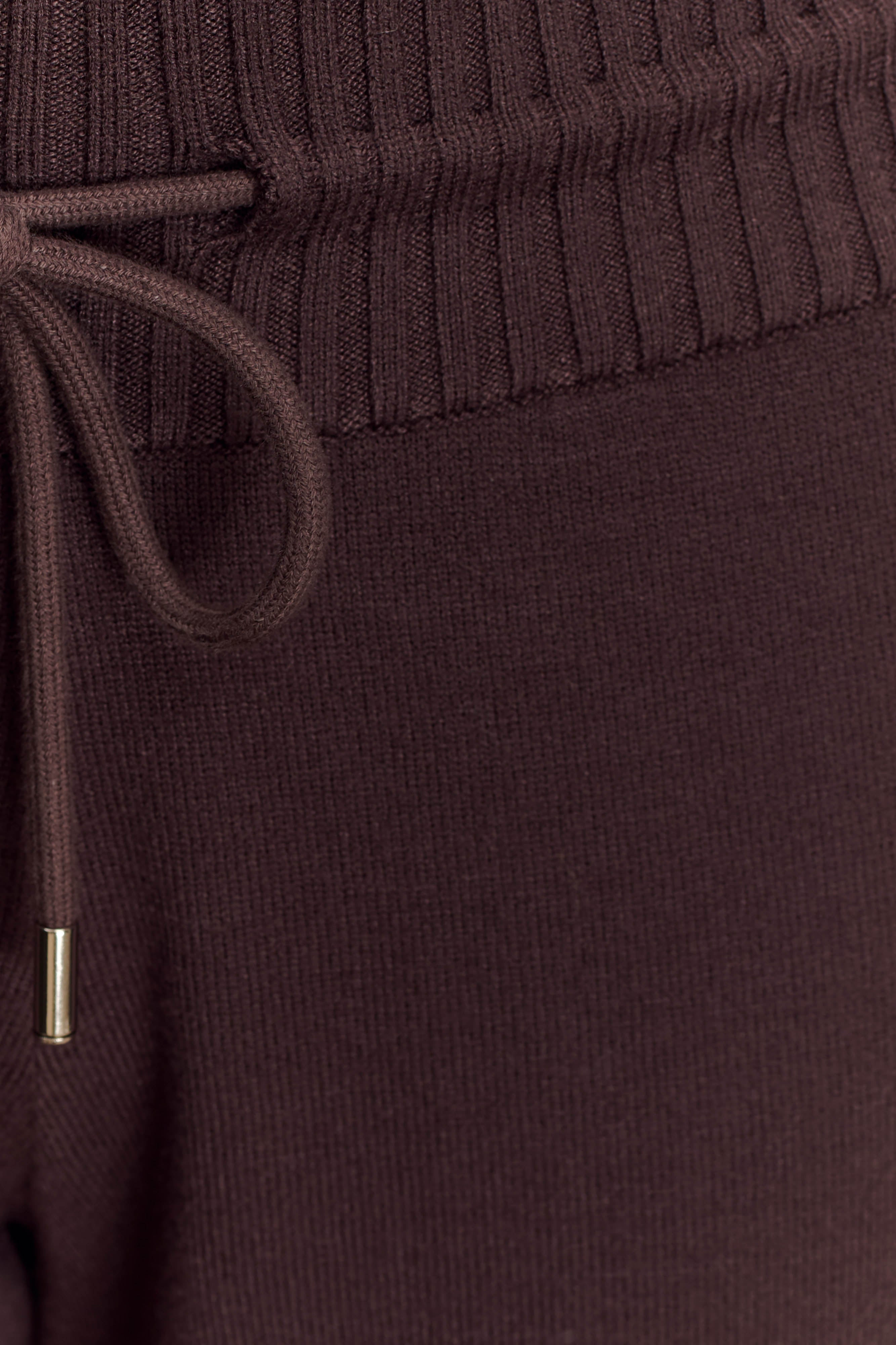 Natalya Knit Wide Leg Pants - Dark Chocolate