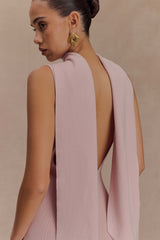 Darby Knit Scarf Maxi Dress - Pale Pink