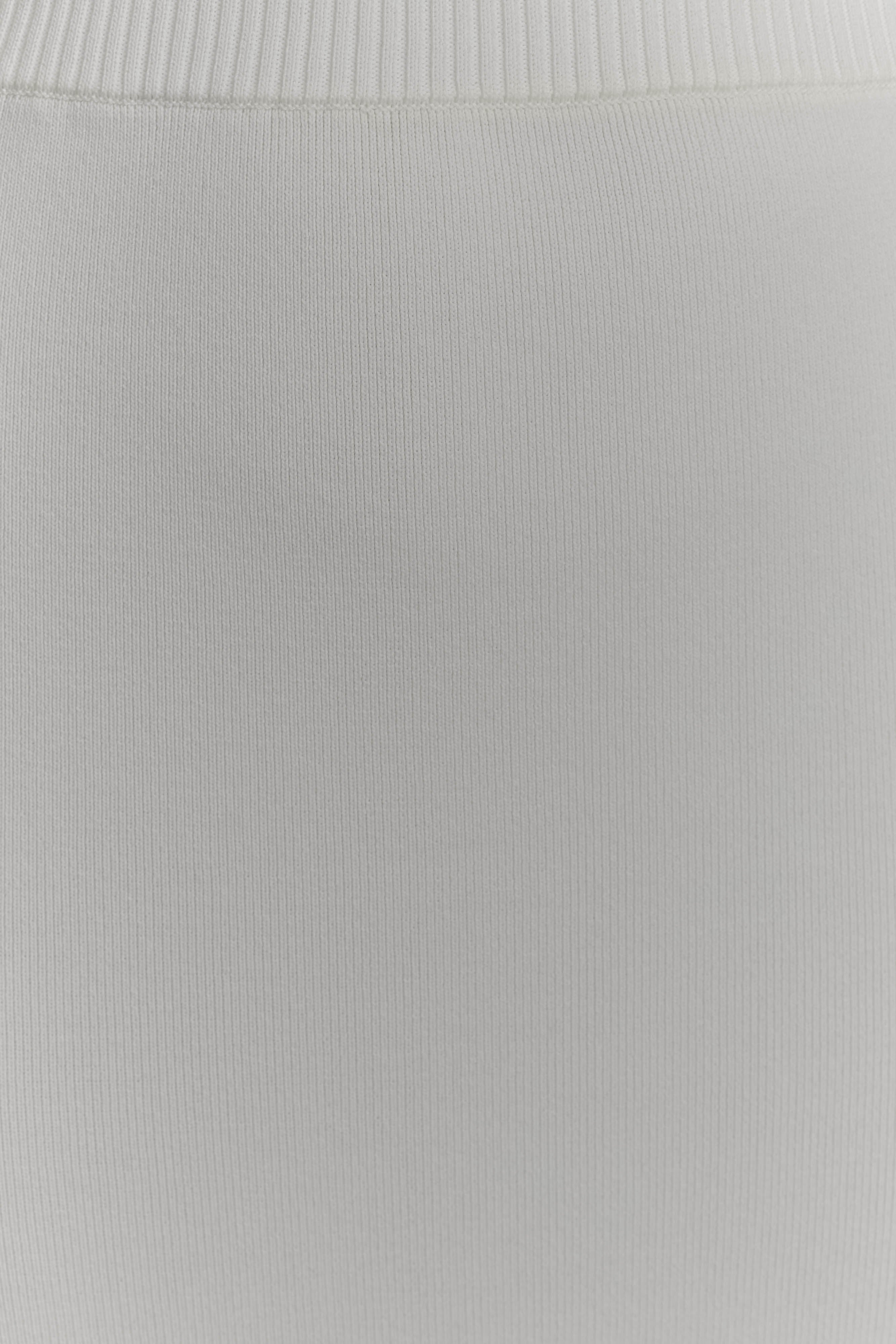 Francisca Mid Rise Knit Maxi Skirt - White