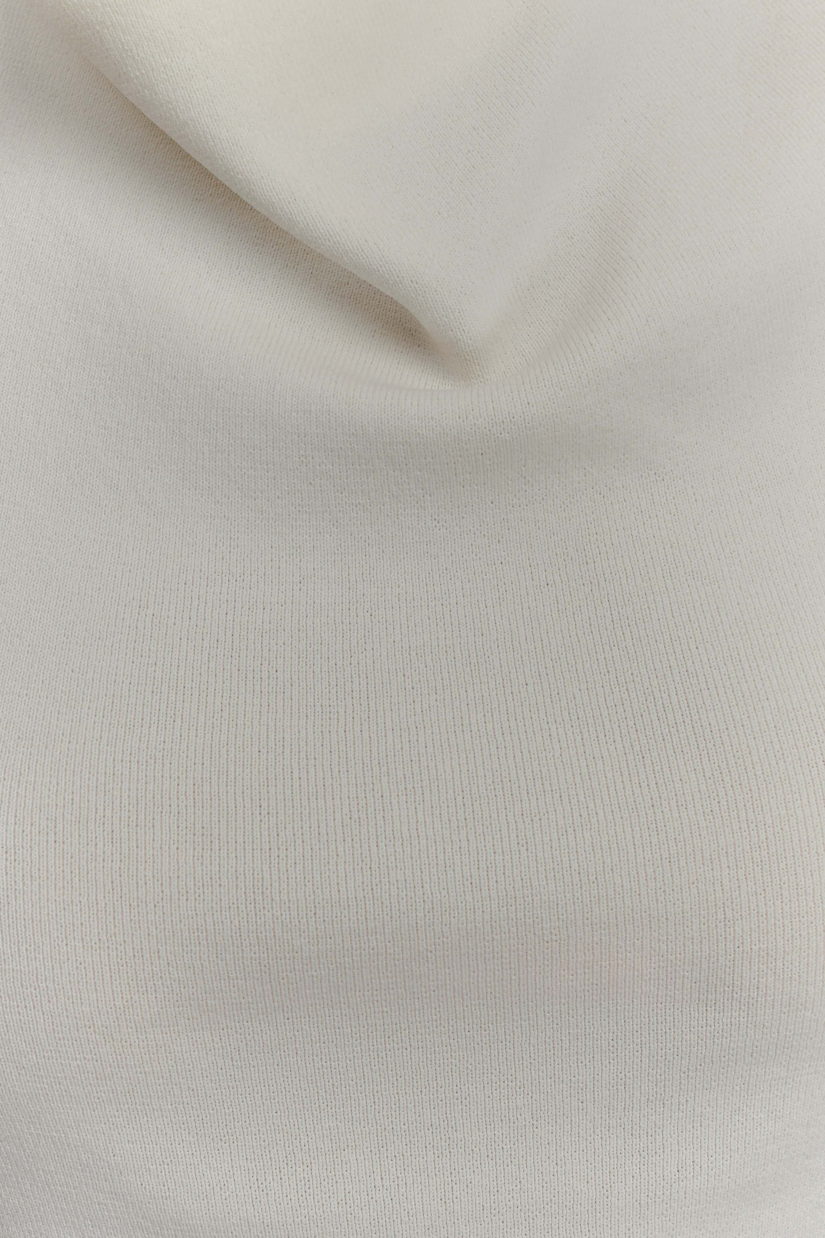 Francisca Cowl Neck Knit Top - White