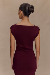 Francisca Cowl Neck Knit Top - Merlot