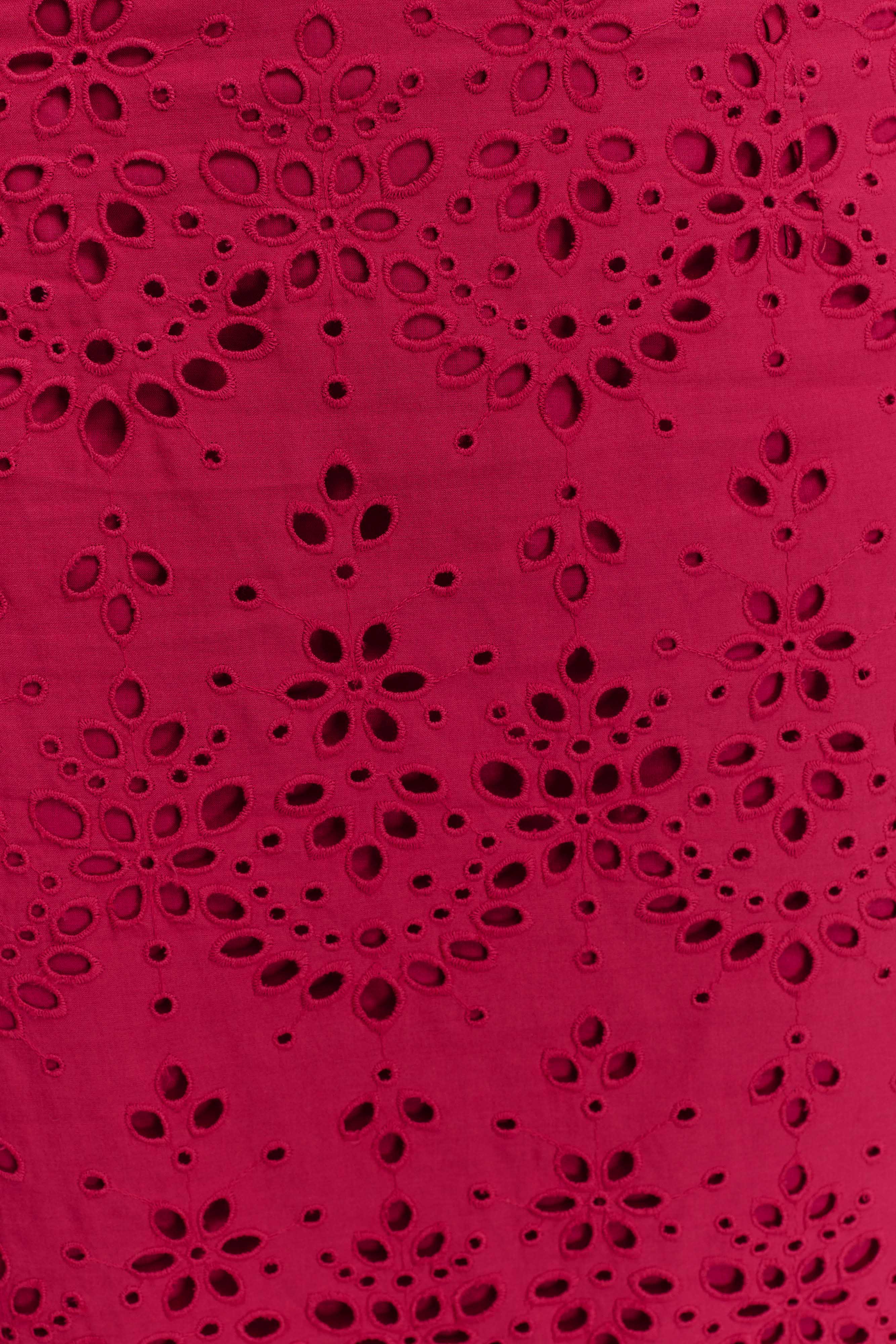 Kensley Broderie Halter Top - Dragonfruit