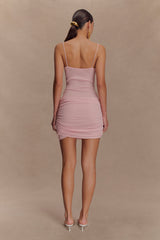Laurie Twist Knit Mini Dress - Baby Pink
