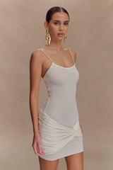 Laurie Twist Knit Mini Dress - Ivory