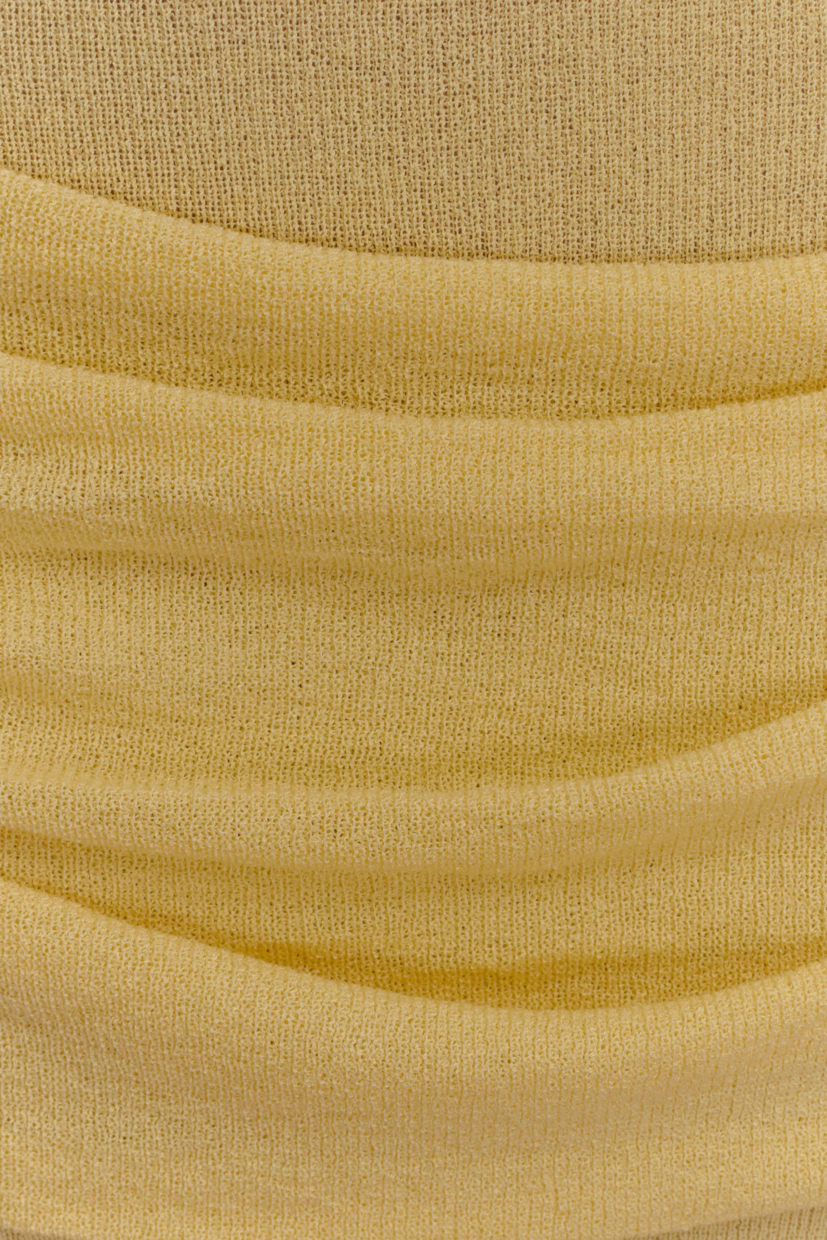 Elora Strapless Knit Maxi Dress - Lemon