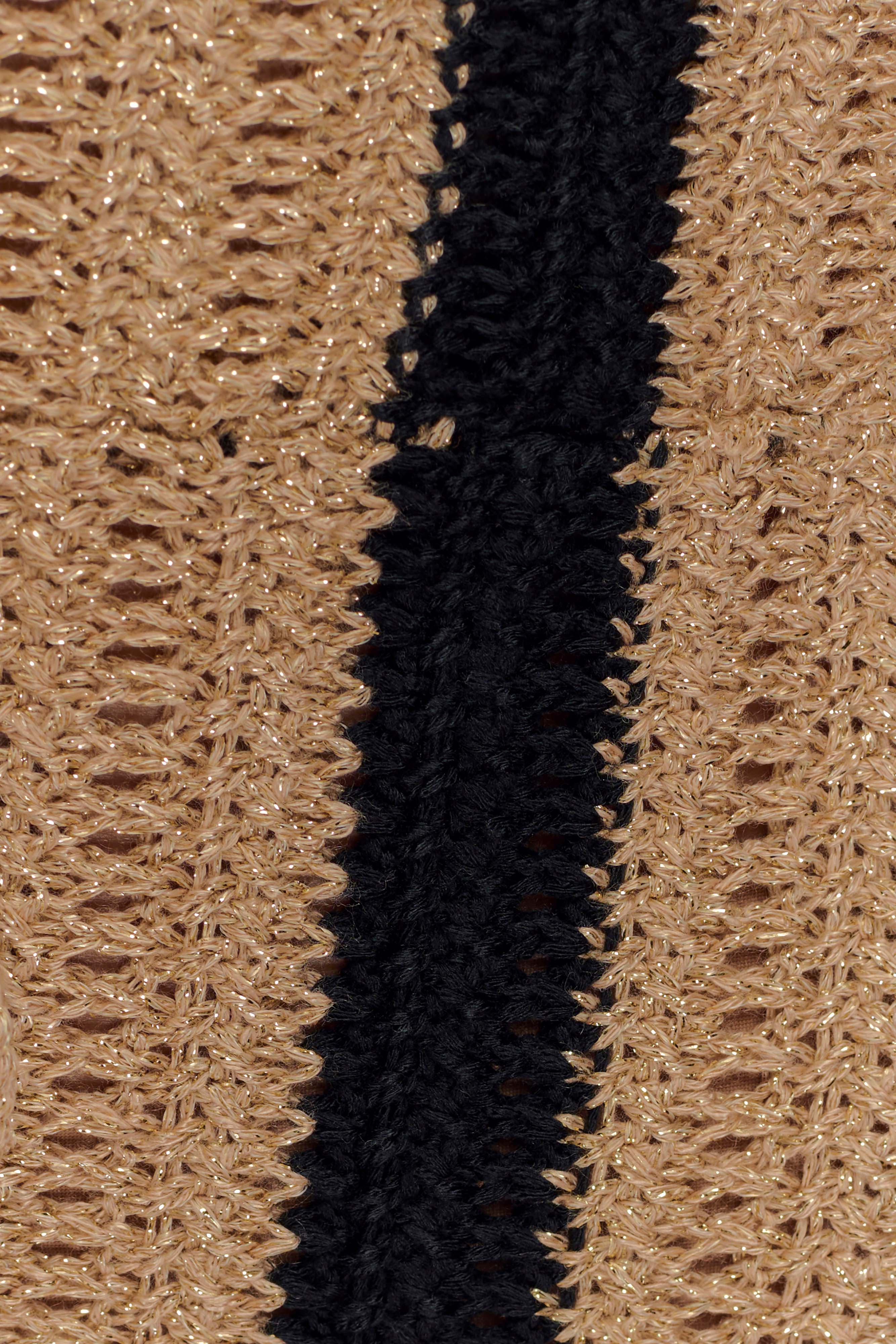 Shepherd Crochet Halter Maxi Dress - Gold/Black