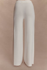 Fabiana Wide Leg Knit Pant - White