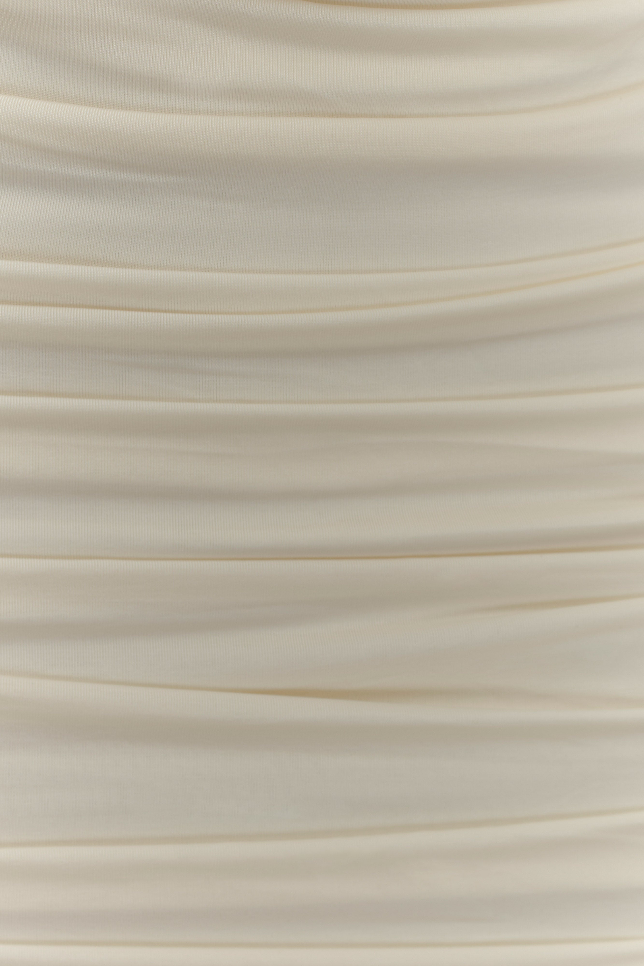 Astraeus Beaded Cowl Mini Dress - Ivory