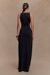 Kaiden Slinky Beaded Maxi Dress - Black