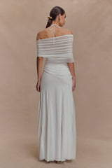Gabrielle Slinky And Mesh Maxi Dress - White
