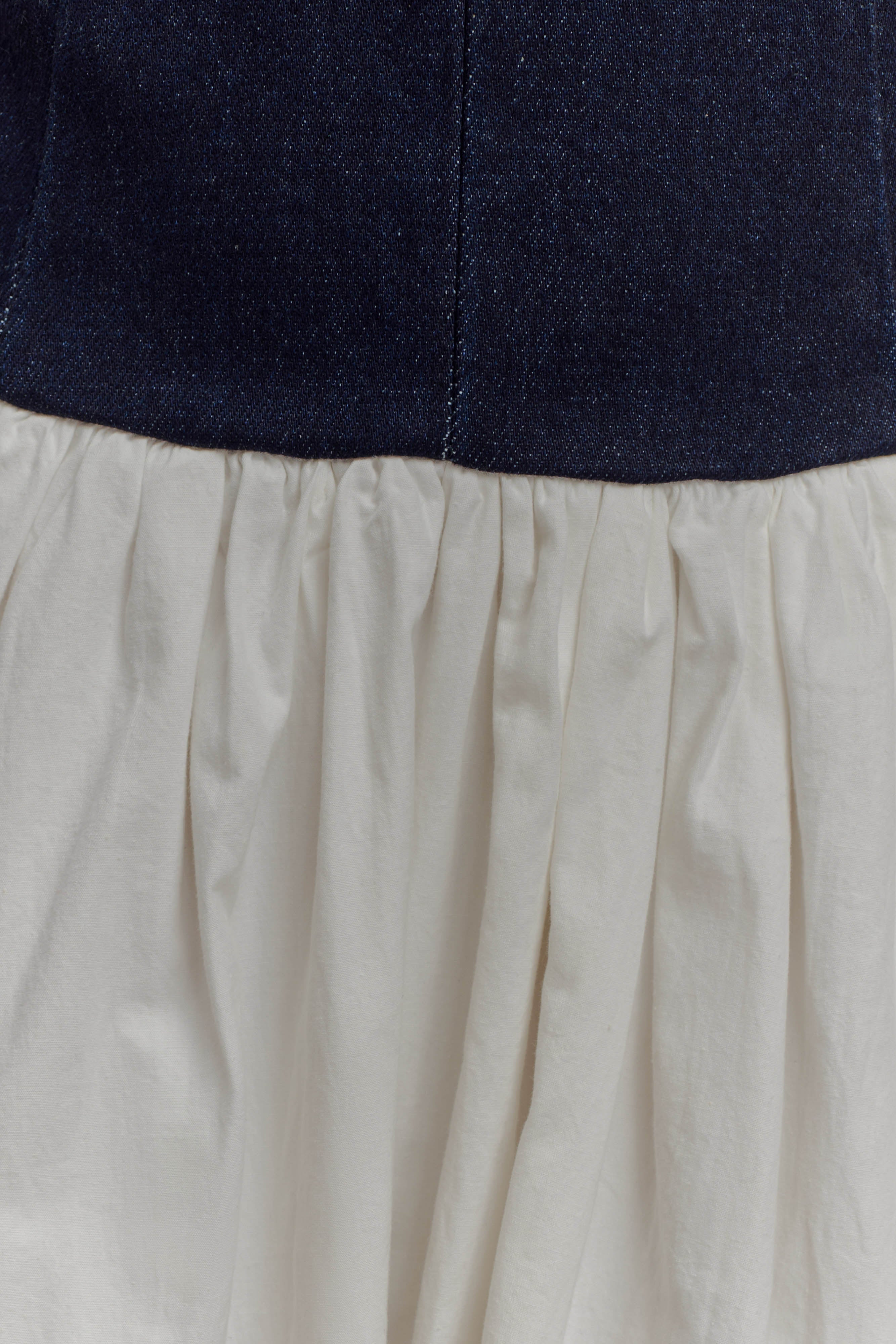 Ashwin Denim Cotton Midi Dress - Indigo Blue