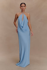 Katalina Chiffon Maxi Skirt - Sky Blue