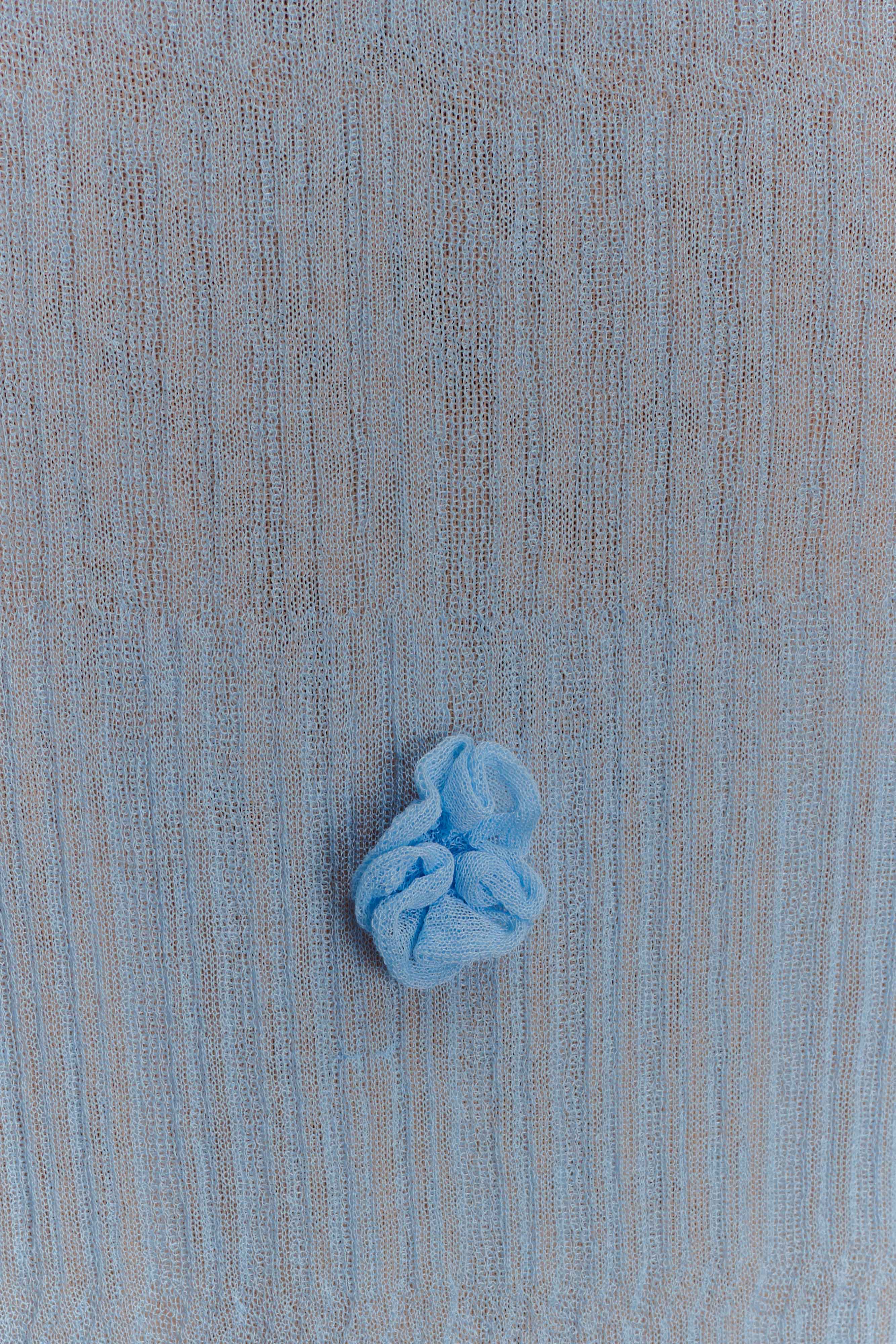 Brynn Orchid Knit Maxi Dress - Baby Blue