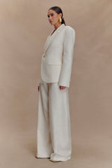 Cyrene Linen Wide Leg Pants - Oat Marle
