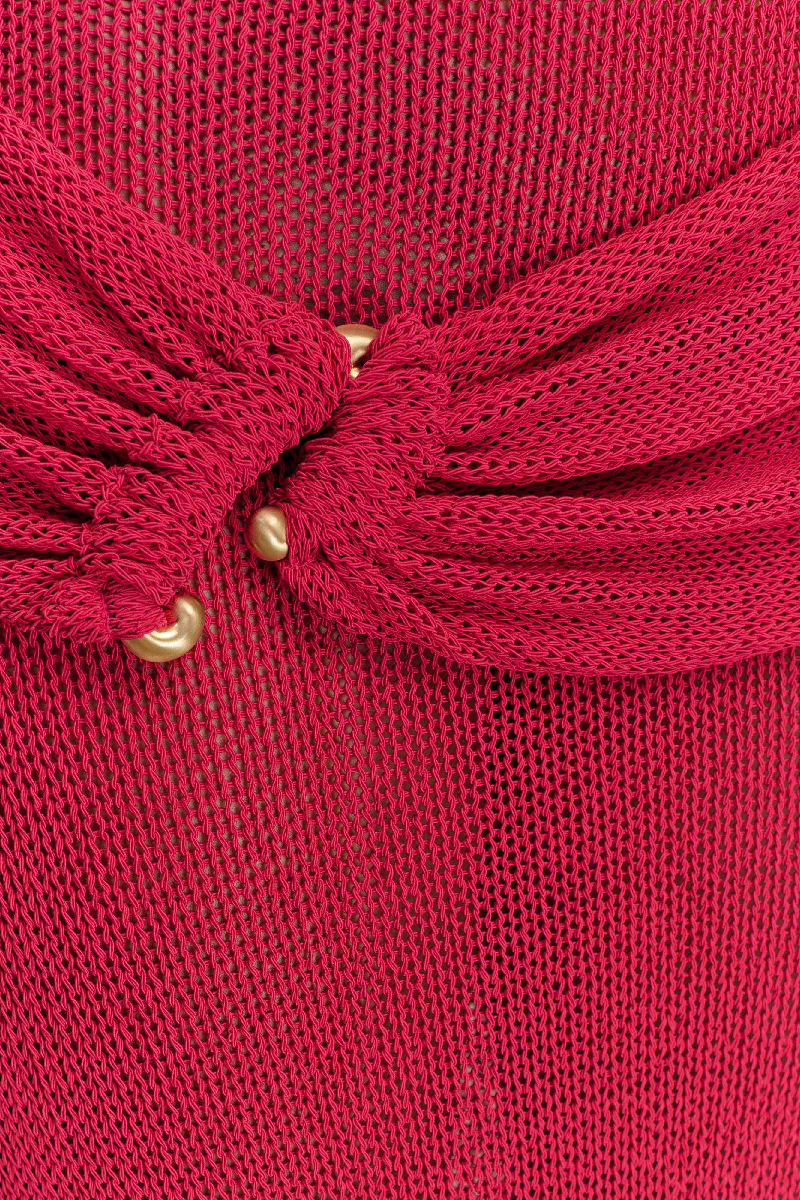 Reece Halter Knit Maxi Dress - Dragonfruit