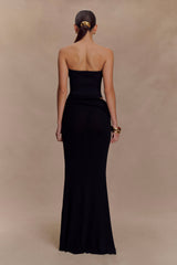Jasiel Strapless Knit Maxi Dress - Black
