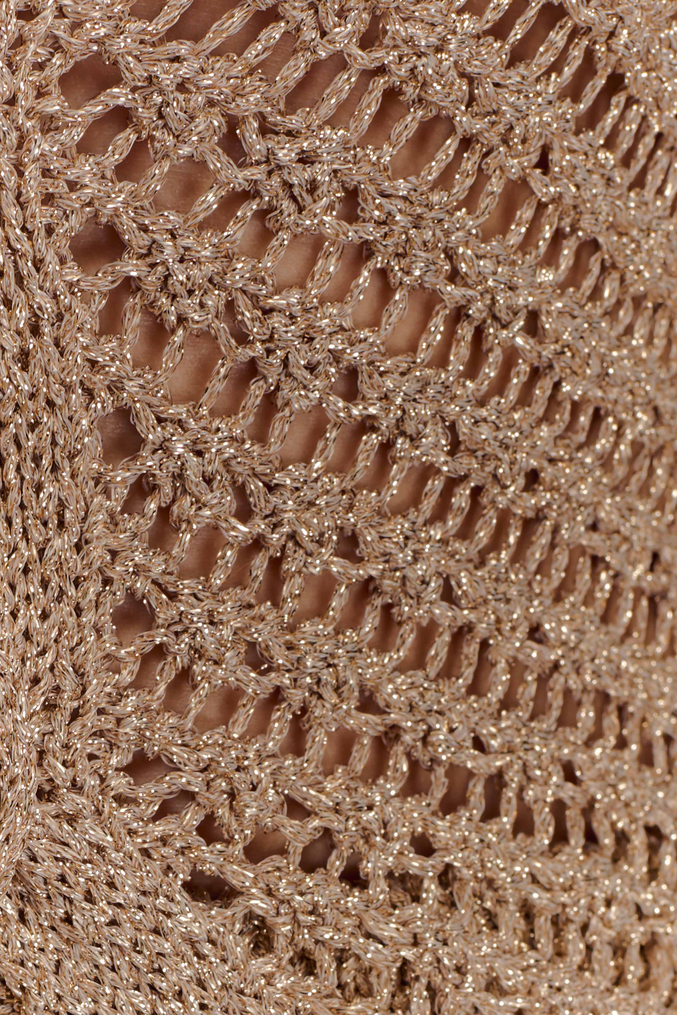 Waverley Metallic Knit Swim Cover Up - Gold