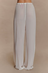 Tonya Sheer Straight Leg Pant - Ivory
