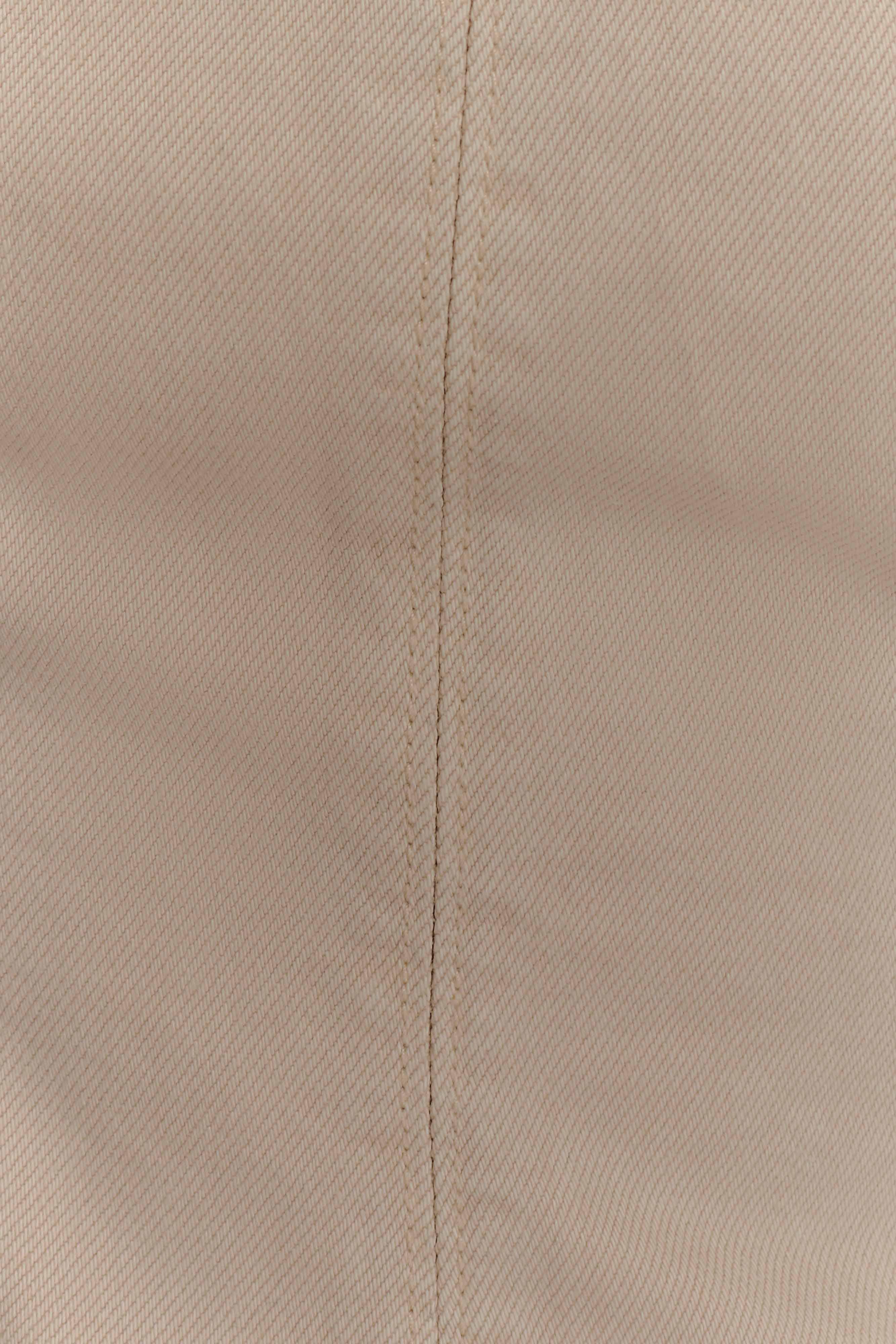 Oakley Strapless Scallop Denim Top - Stone Wash