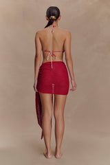 Sammy Boucle Knit Cover Up - Dragonfruit