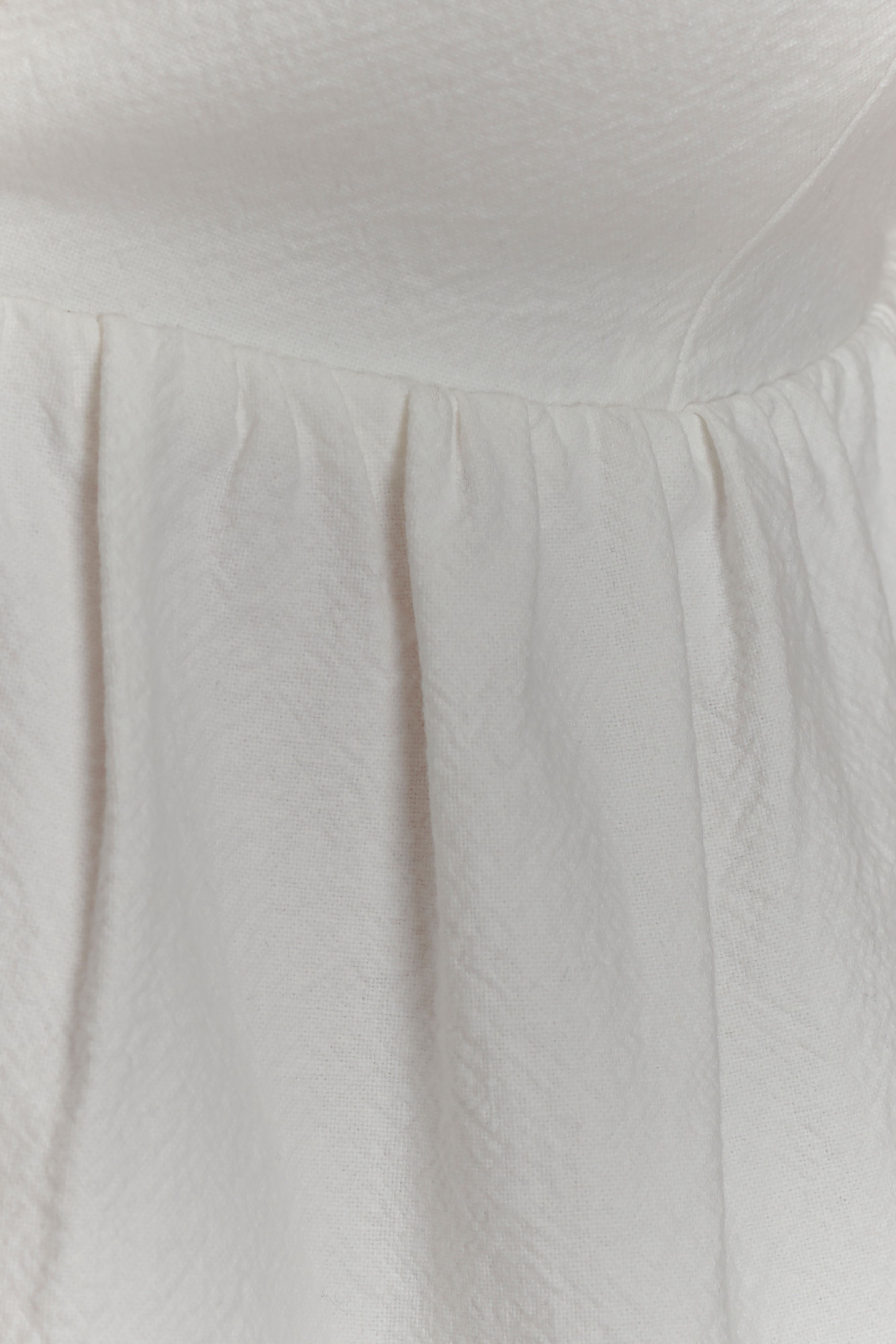 Janayia Cotton Beaded Top - White