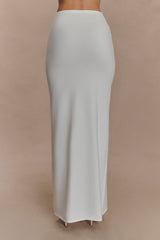 Alejandra Knit Maxi Skirt - White