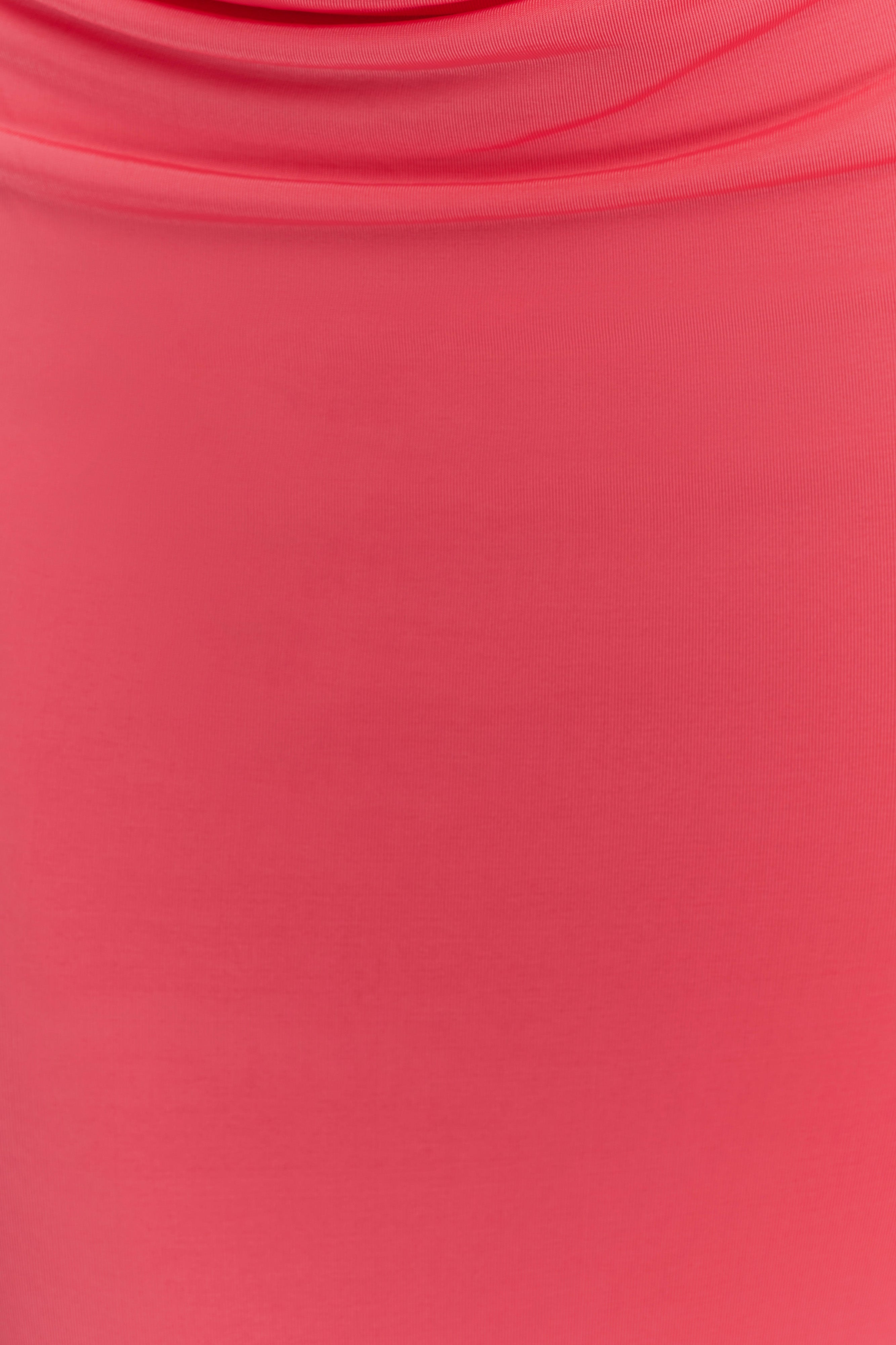 Madison Strapless Slinky Maxi Dress - Coral