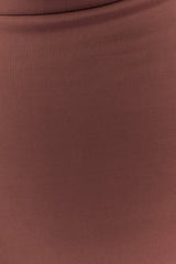 Madison Strapless Slinky Maxi Dress - Chocolate