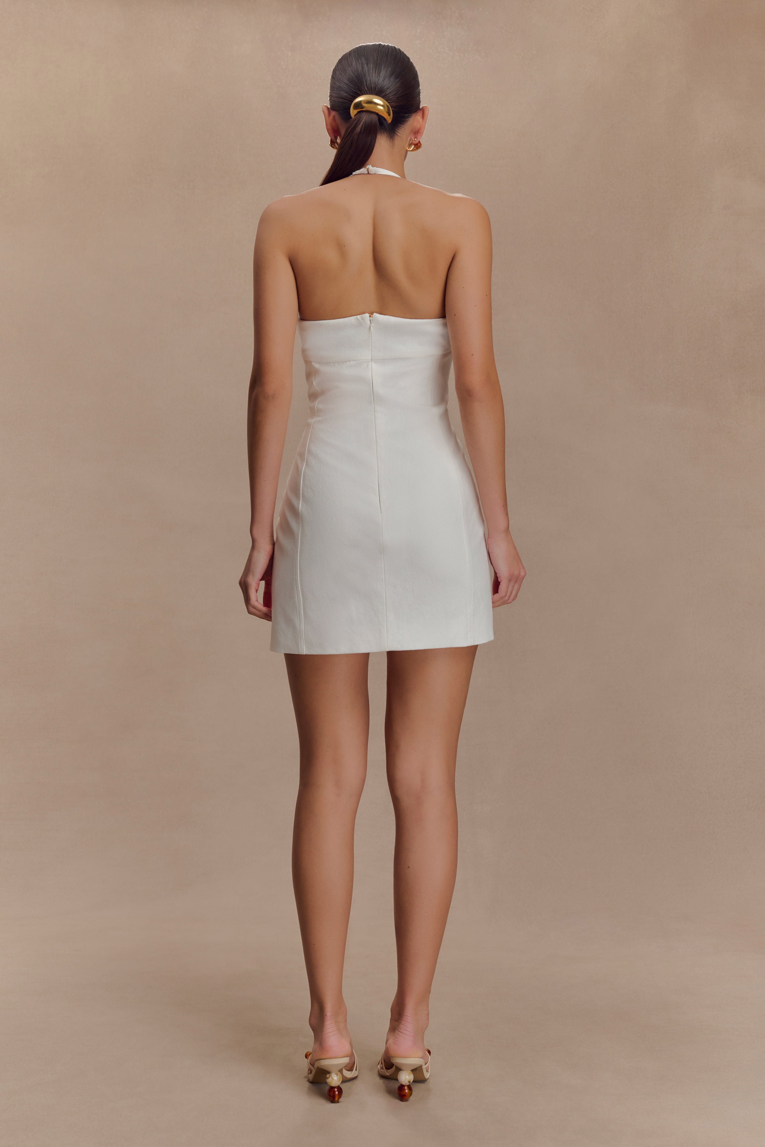 Reyes Cotton Floral Mini Dress - White