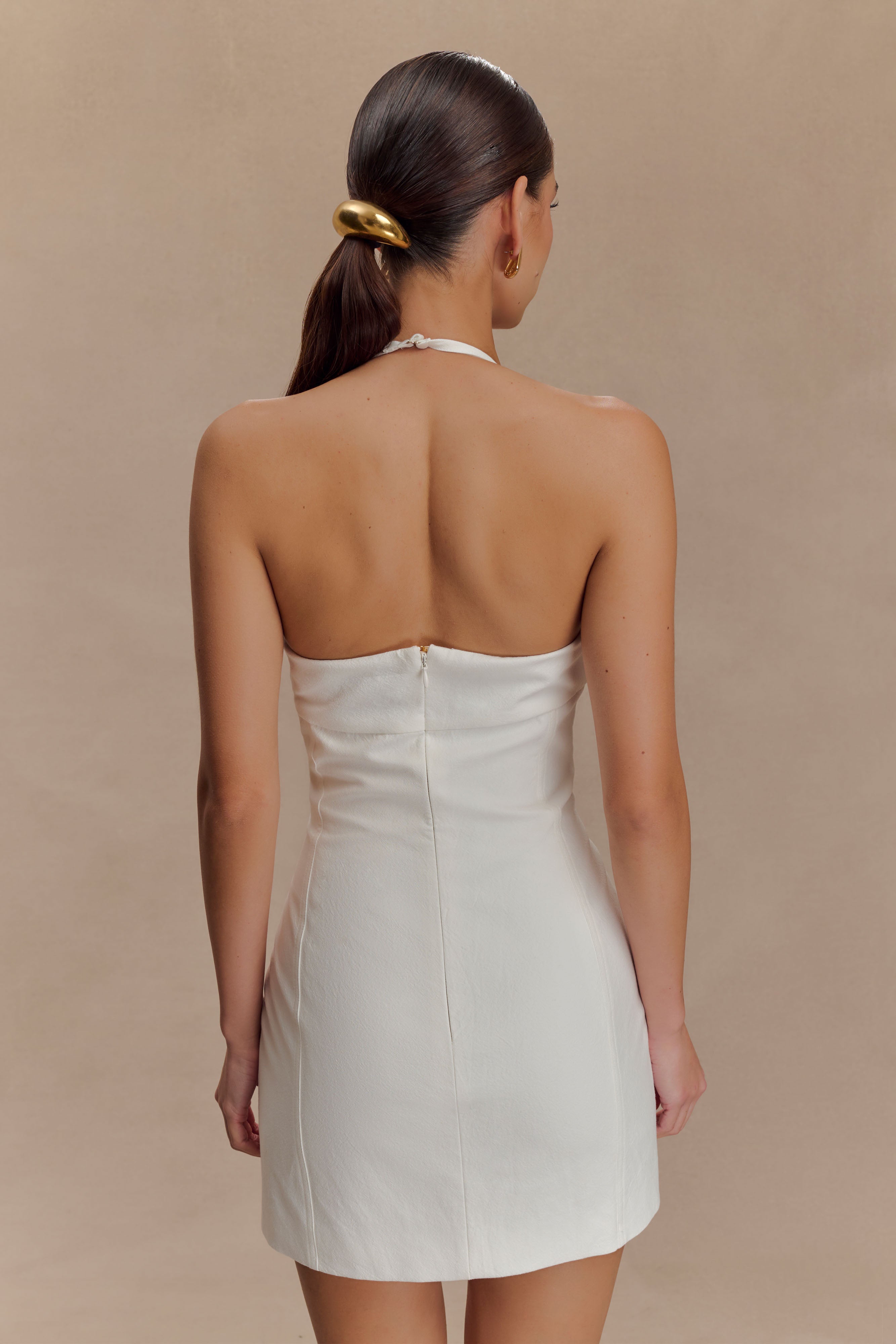 Reyes Cotton Floral Mini Dress - White