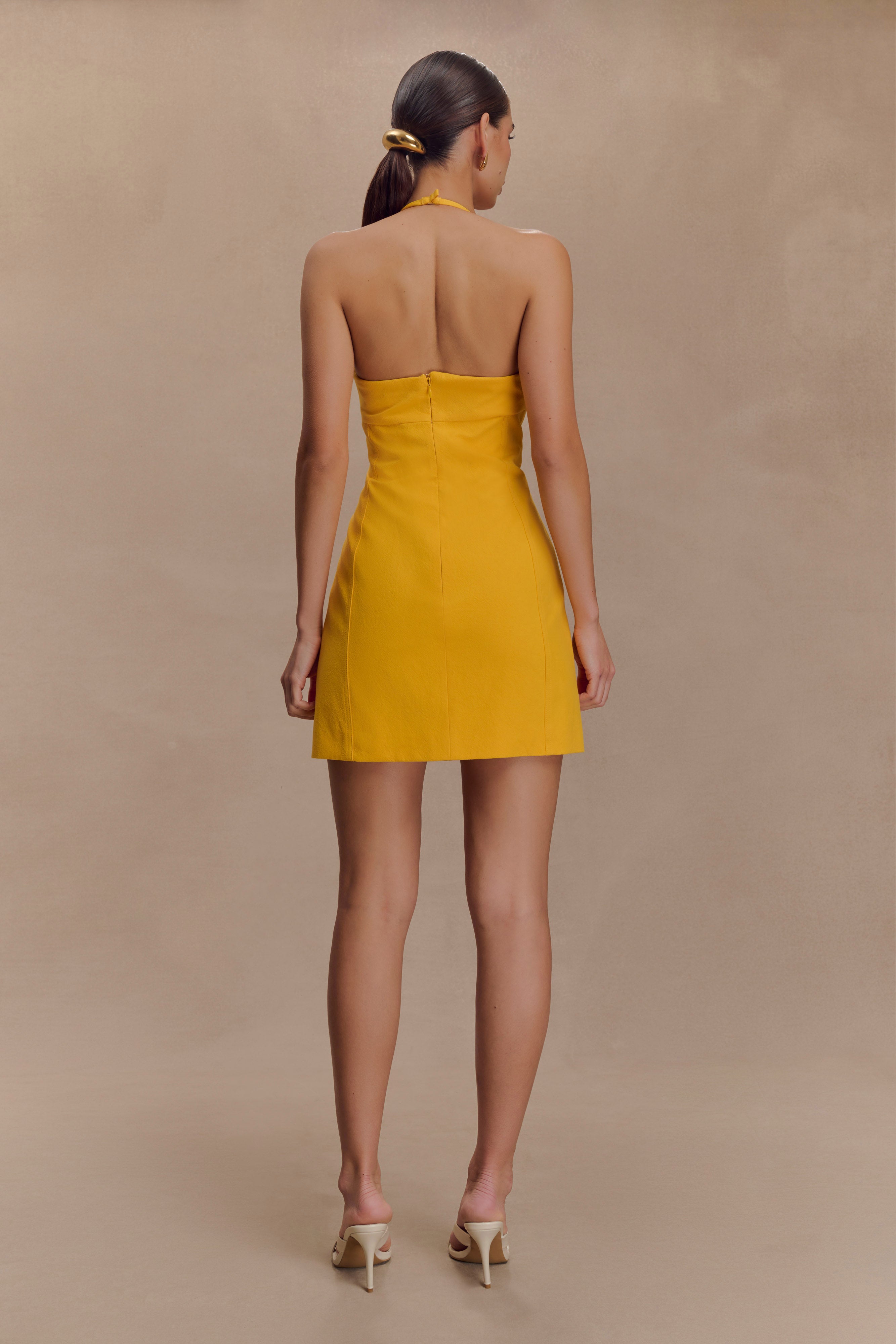 Reyes Cotton Floral Mini Dress - Butterscotch