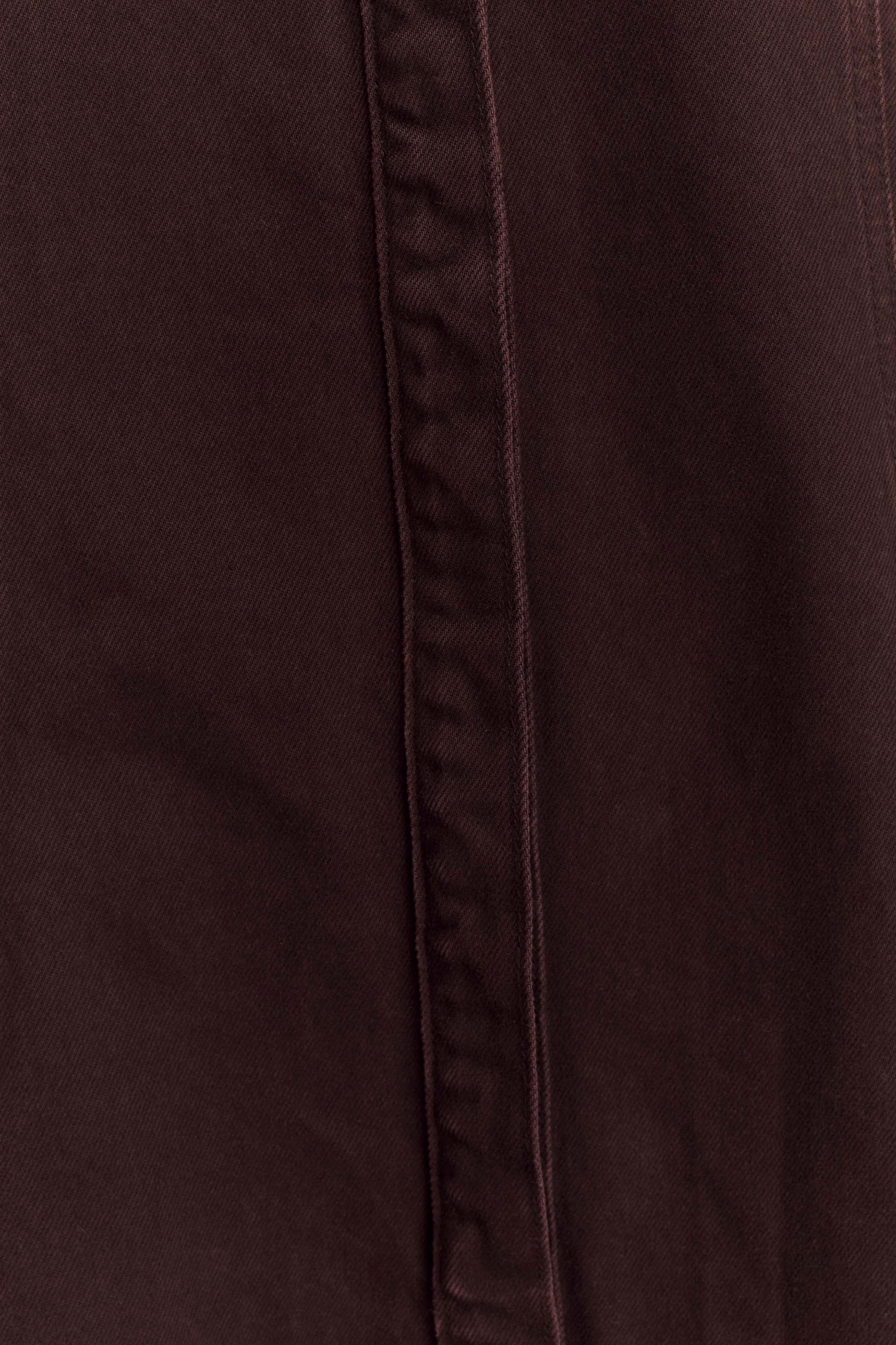 Maya Oversized Denim Shirt - Chocolate