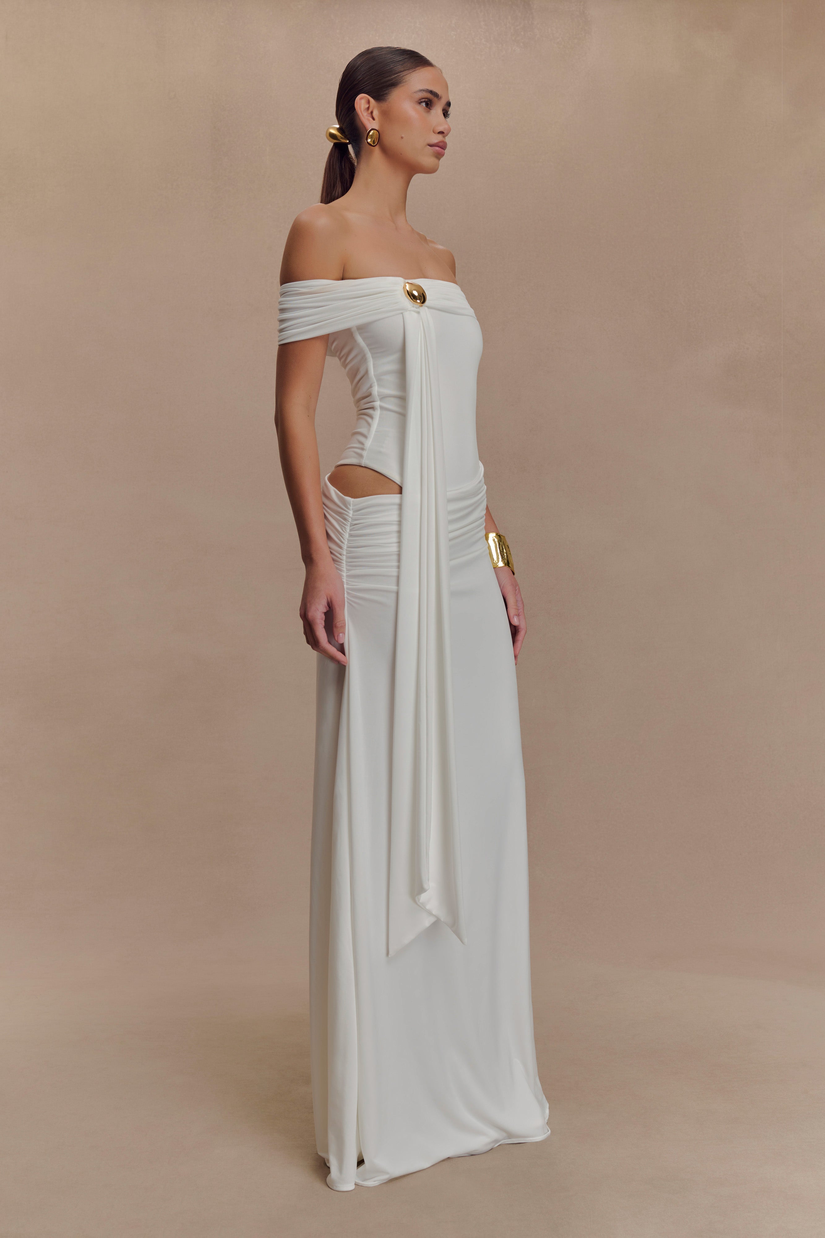 Oliver Slinky Maxi Dress - White