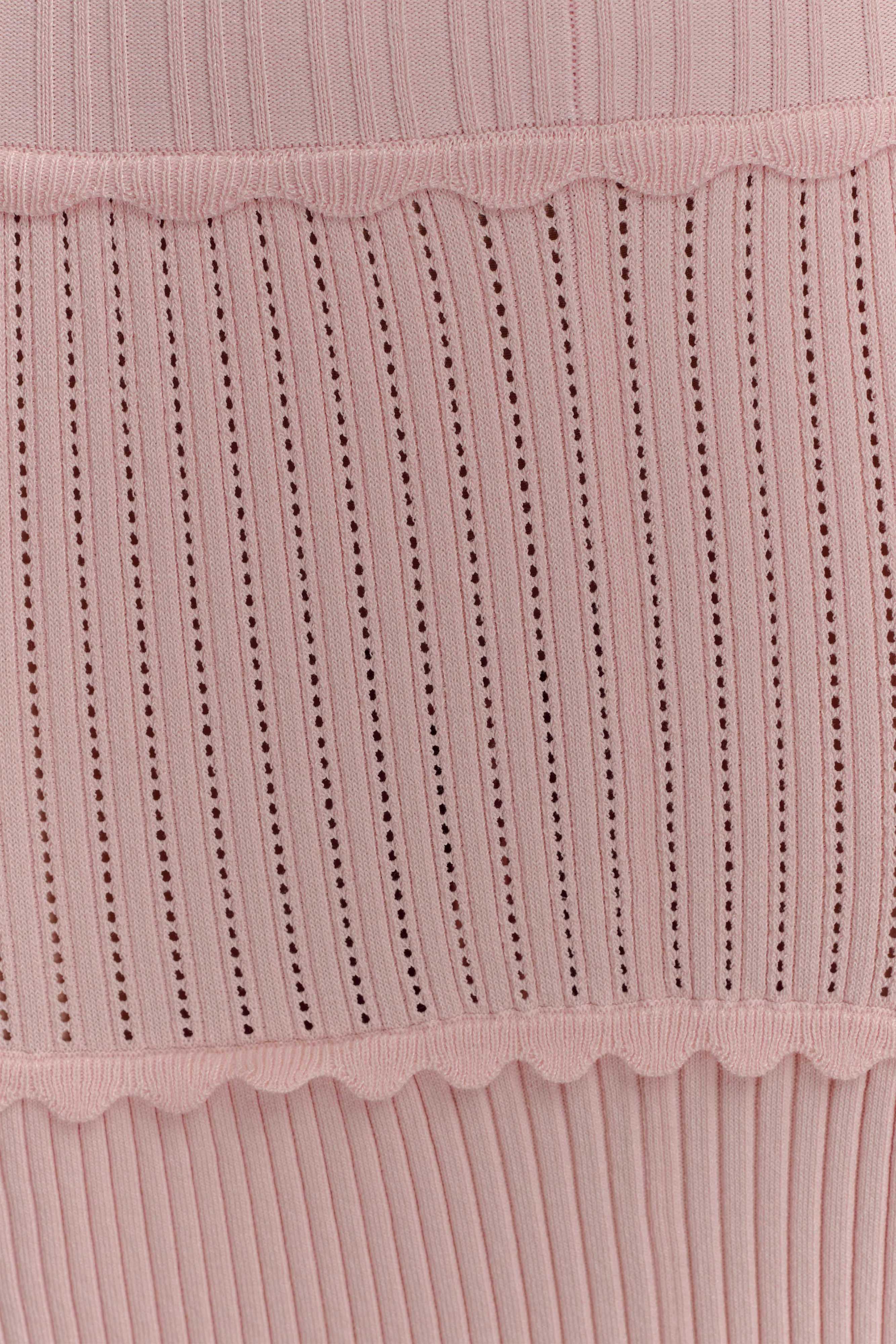 Finley Pointelle Knit Maxi Dress - Baby Pink