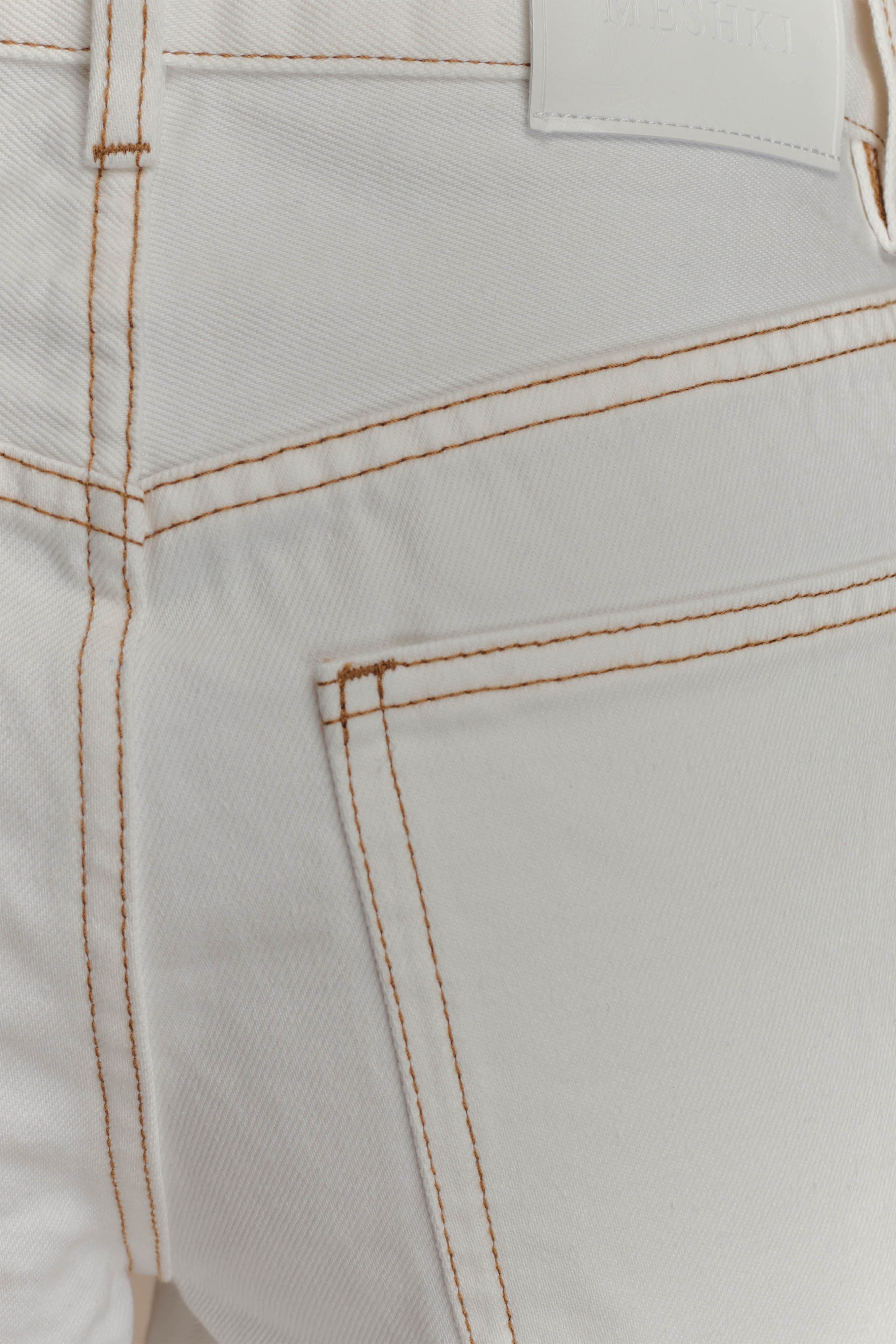 Mannon Mid Rise Denim Jeans - White