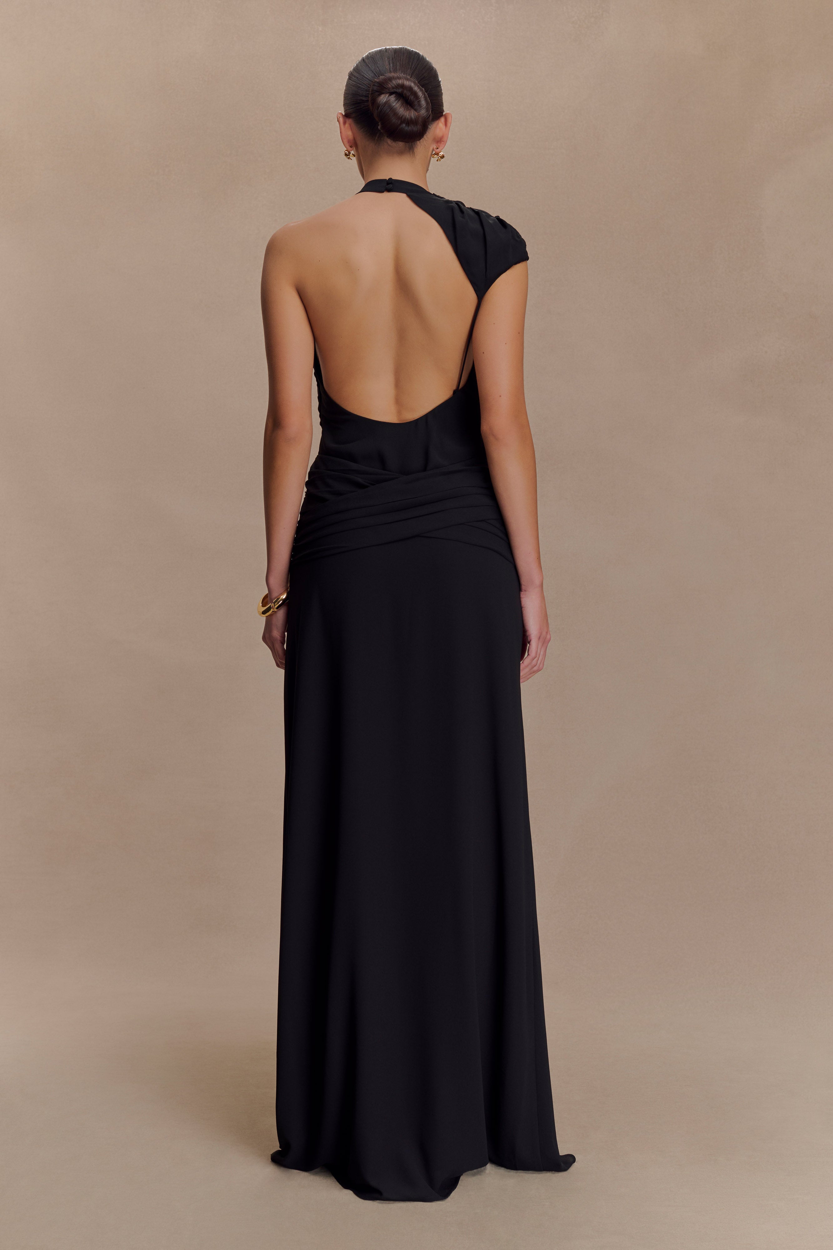 Analia Chiffon Maxi Dress - Black