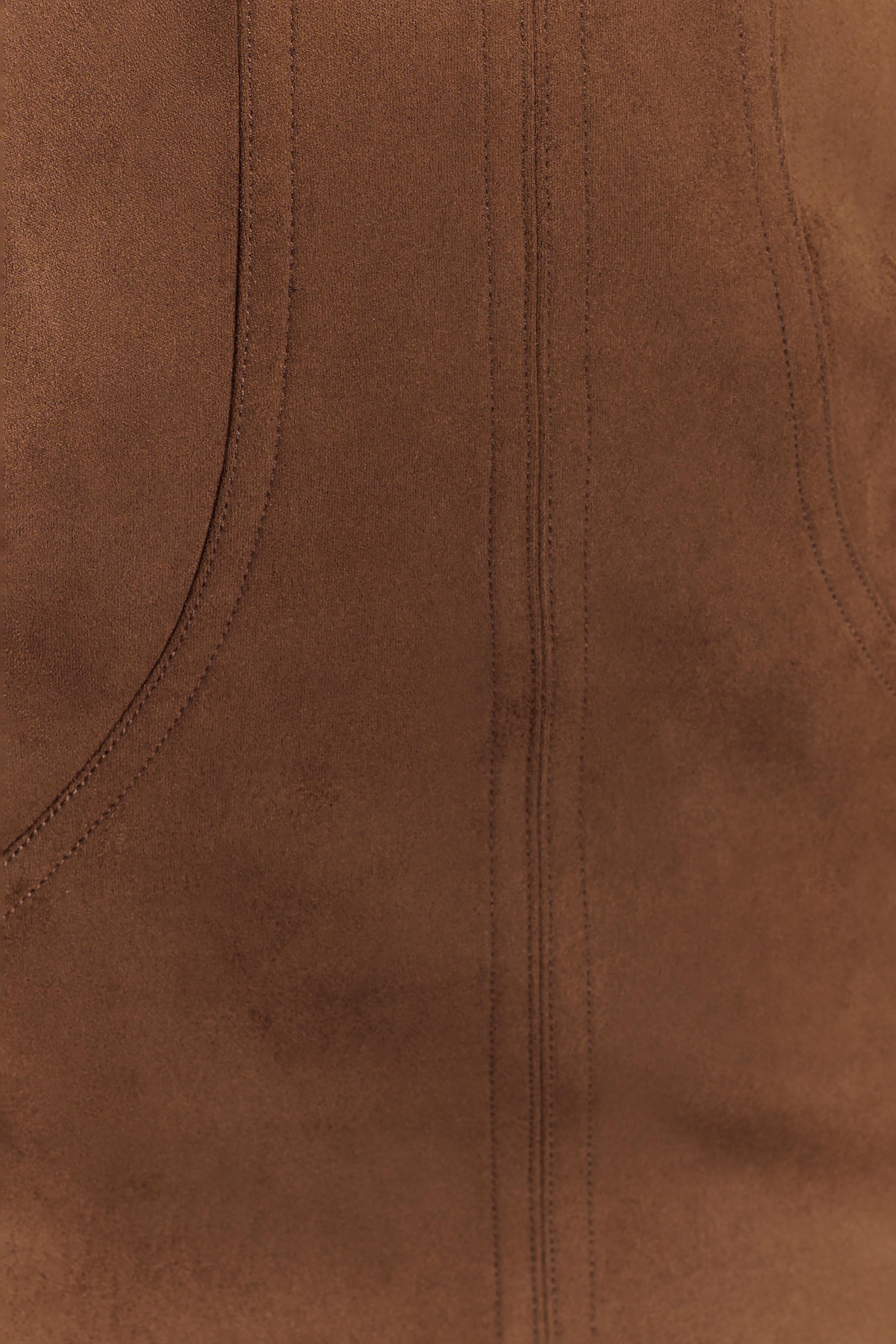 Liam Faux Suede Maxi Dress - Dark Chocolate